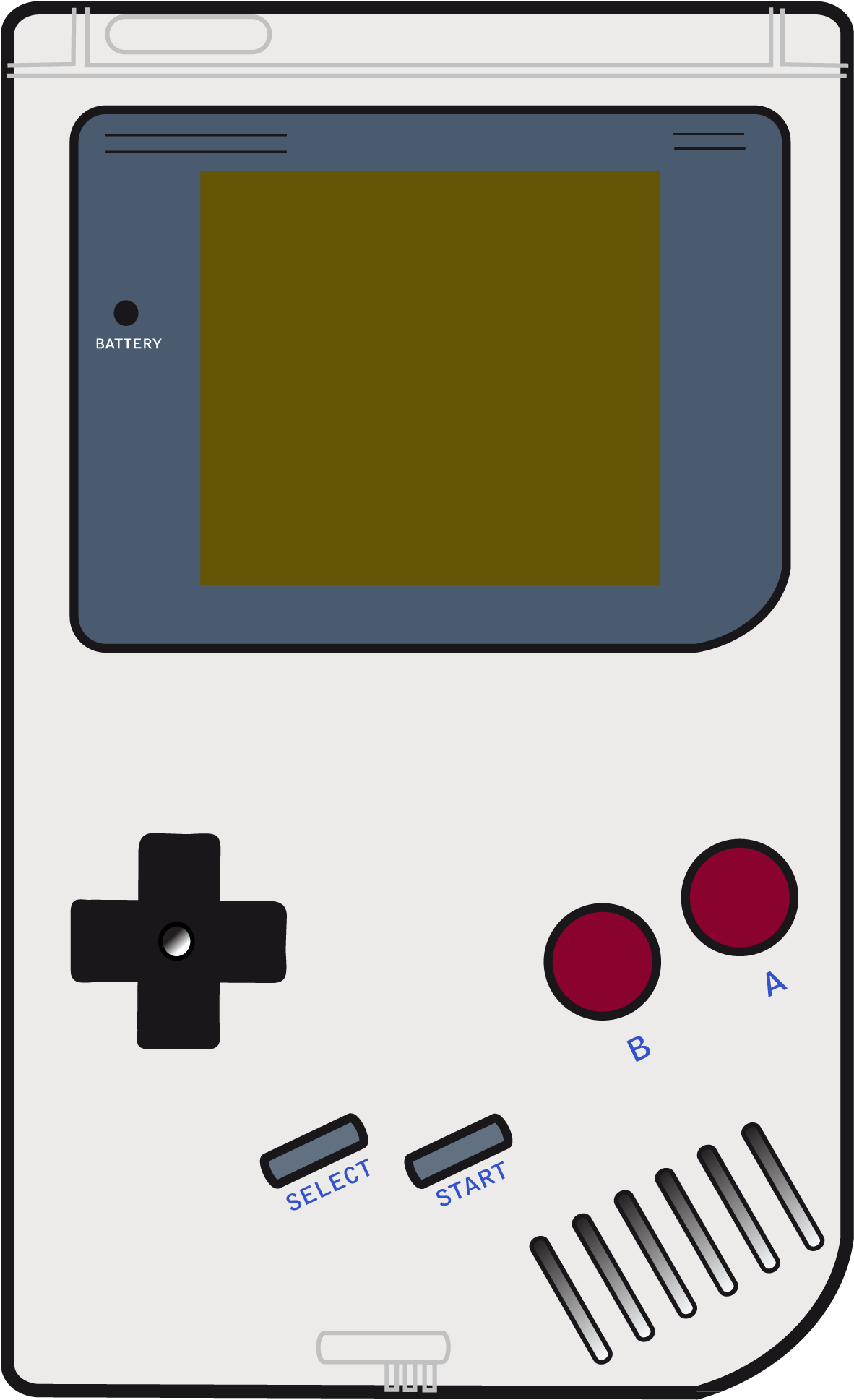 经典Gameboy矢量插图 壁纸