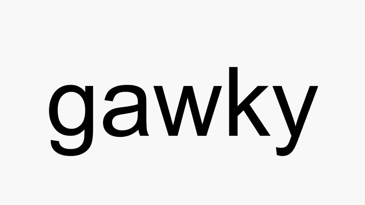黑白相间的“Gawky”字样 壁纸