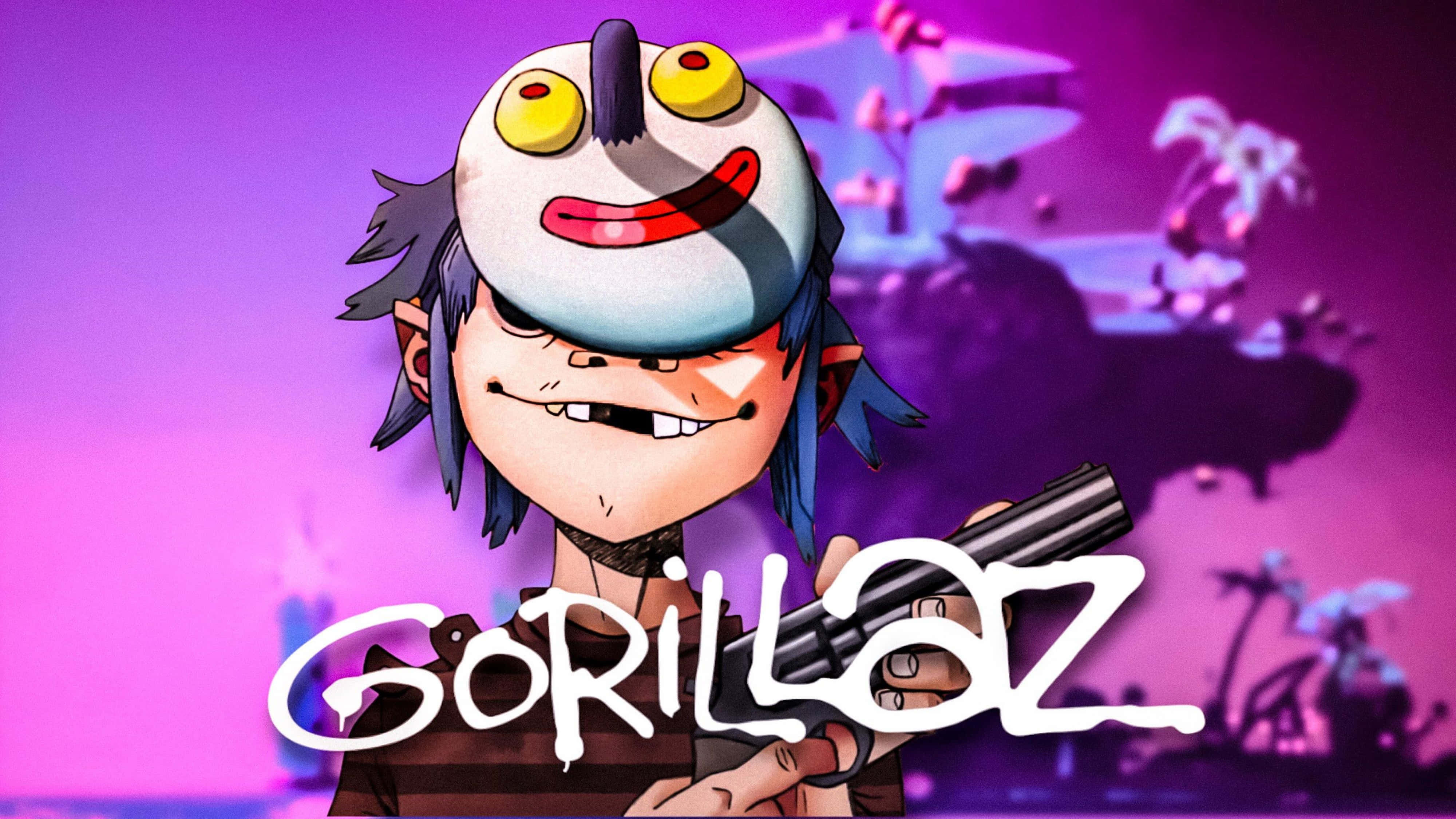 Gorillaz 4K 紫色美学2D壁纸 壁纸