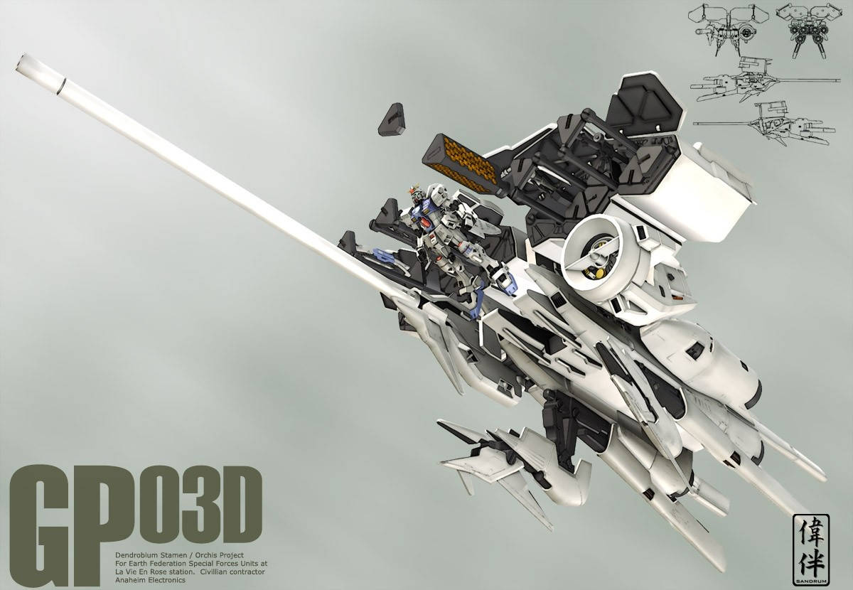 白色高达GP03D 壁纸