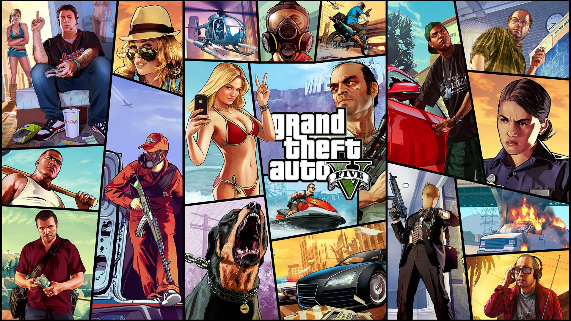 GTA 5 2560x1440 拼贴壁纸