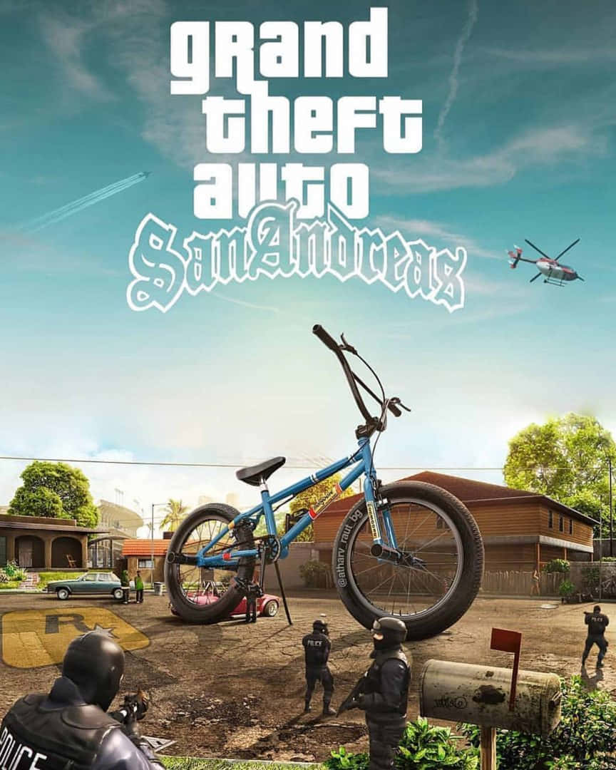 GTA背景 侠盗猎车手圣安地列斯 大型BMX自行车 壁纸