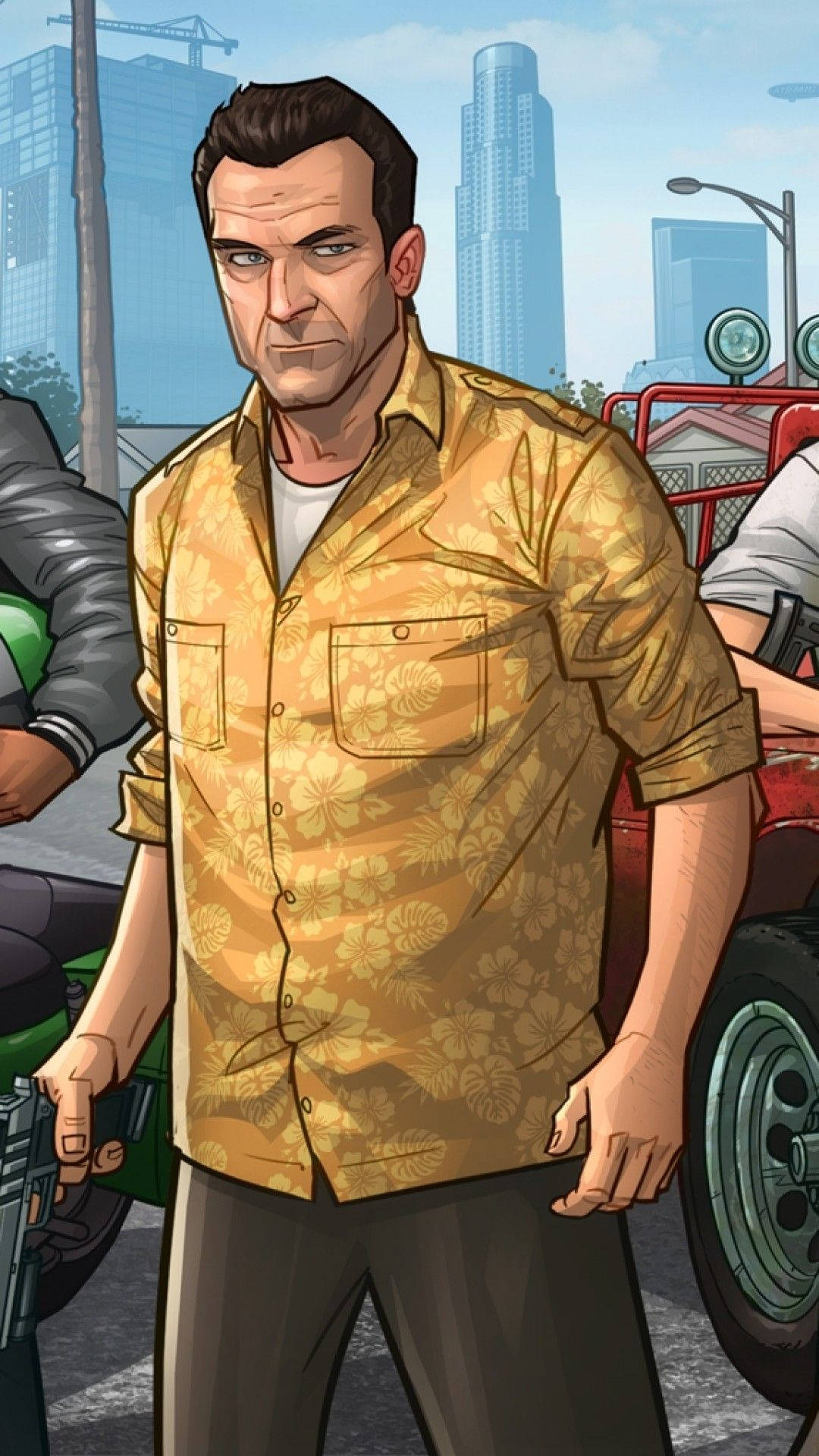 GTA iPhone卡通迈克 壁纸