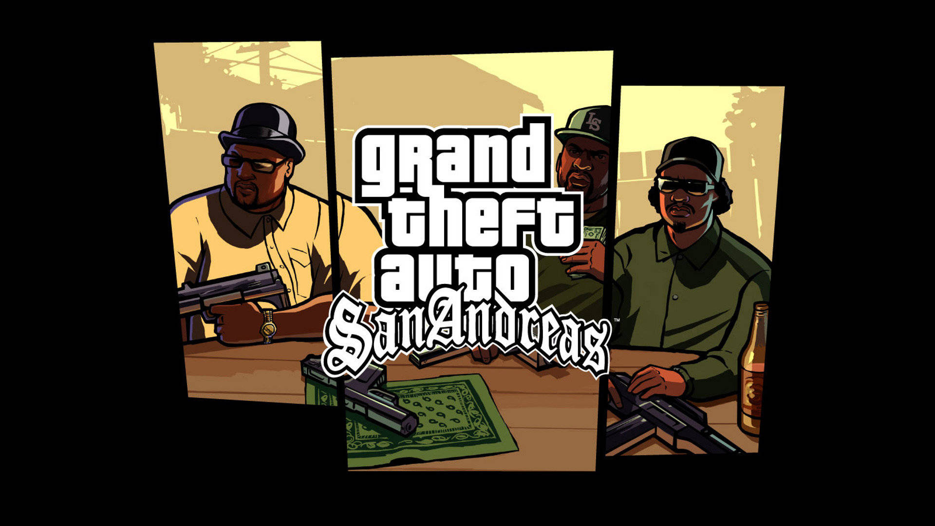GTA SA 4K 大烟枪、莱德尔、斯威特 壁纸