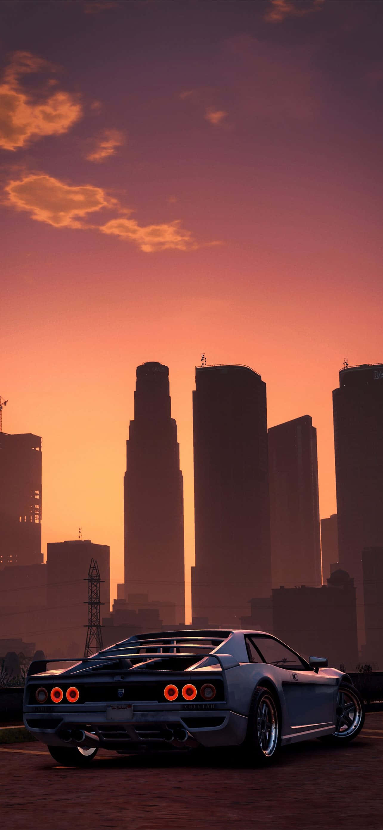GTA背景 洛圣都停放的跑车 壁纸