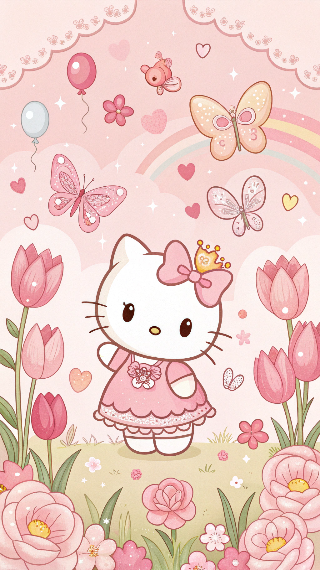 Hello Kitty的魔法花园秘密揭晓 壁纸