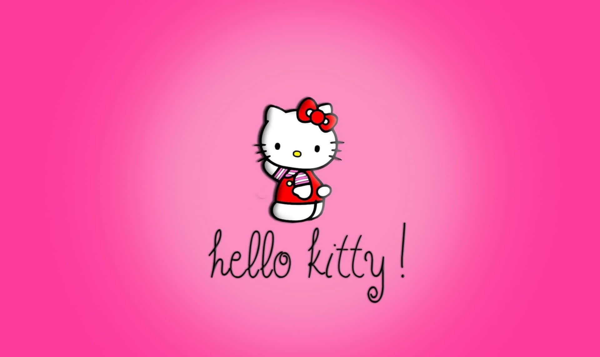 Hello Kitty 笔记本电脑粉色背景 壁纸