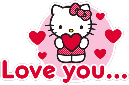 Hello Kitty 爱你图案 壁纸