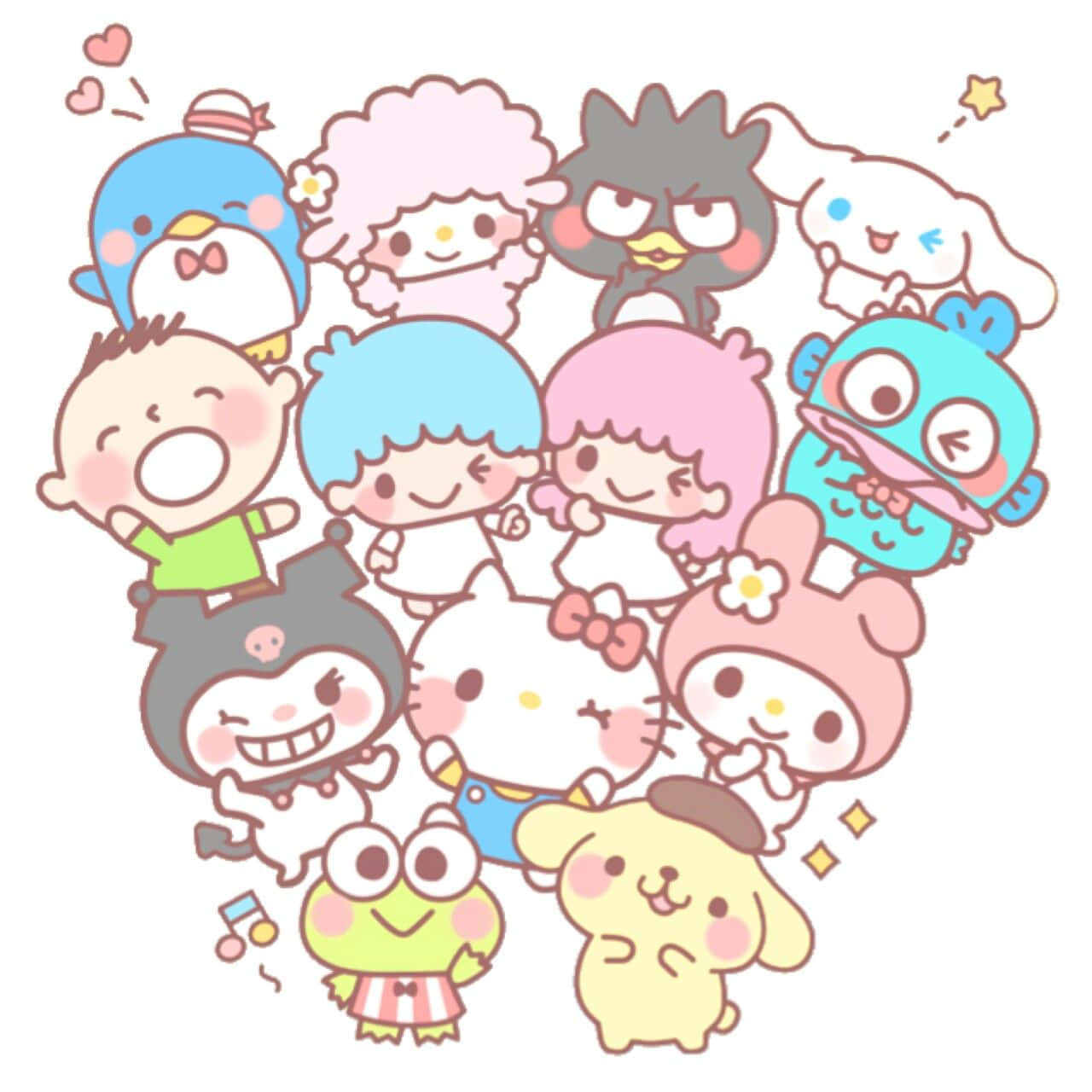 Hello Kitty与朋友们合照 壁纸
