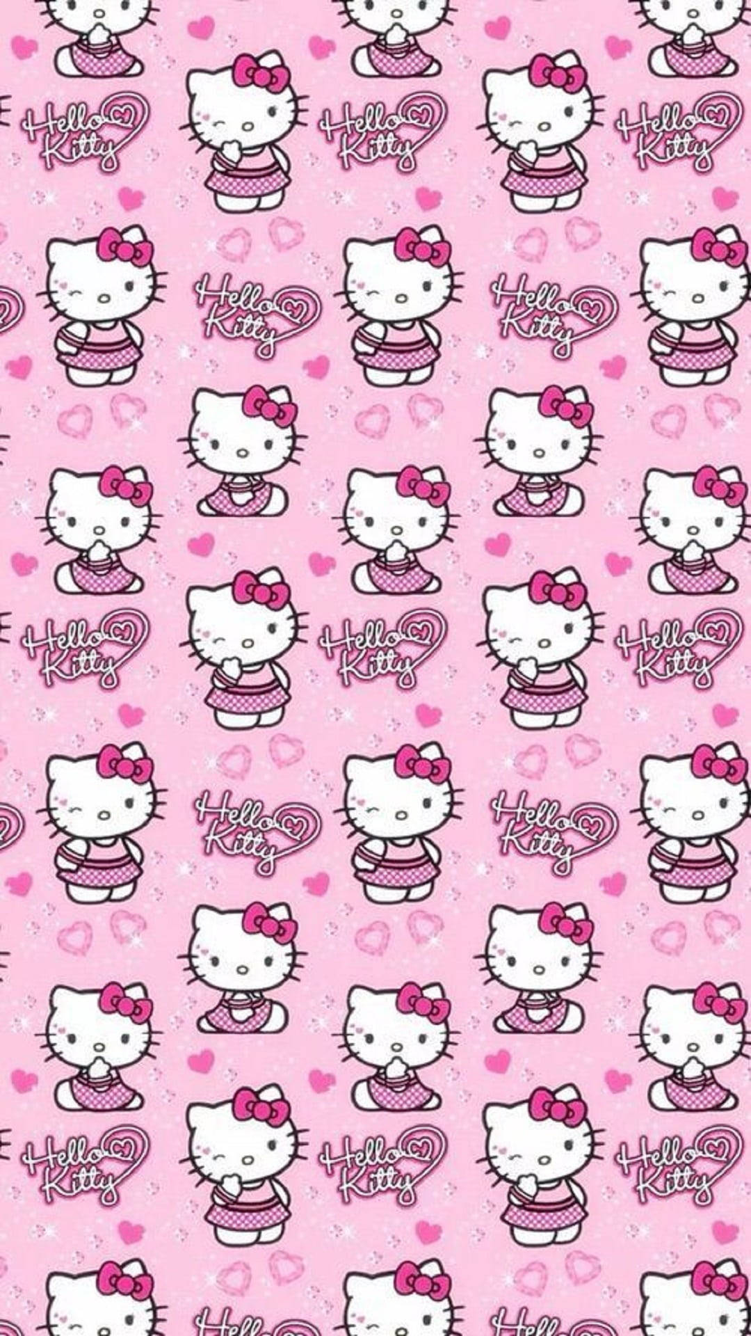 粉色Hello Kitty图案满印 壁纸