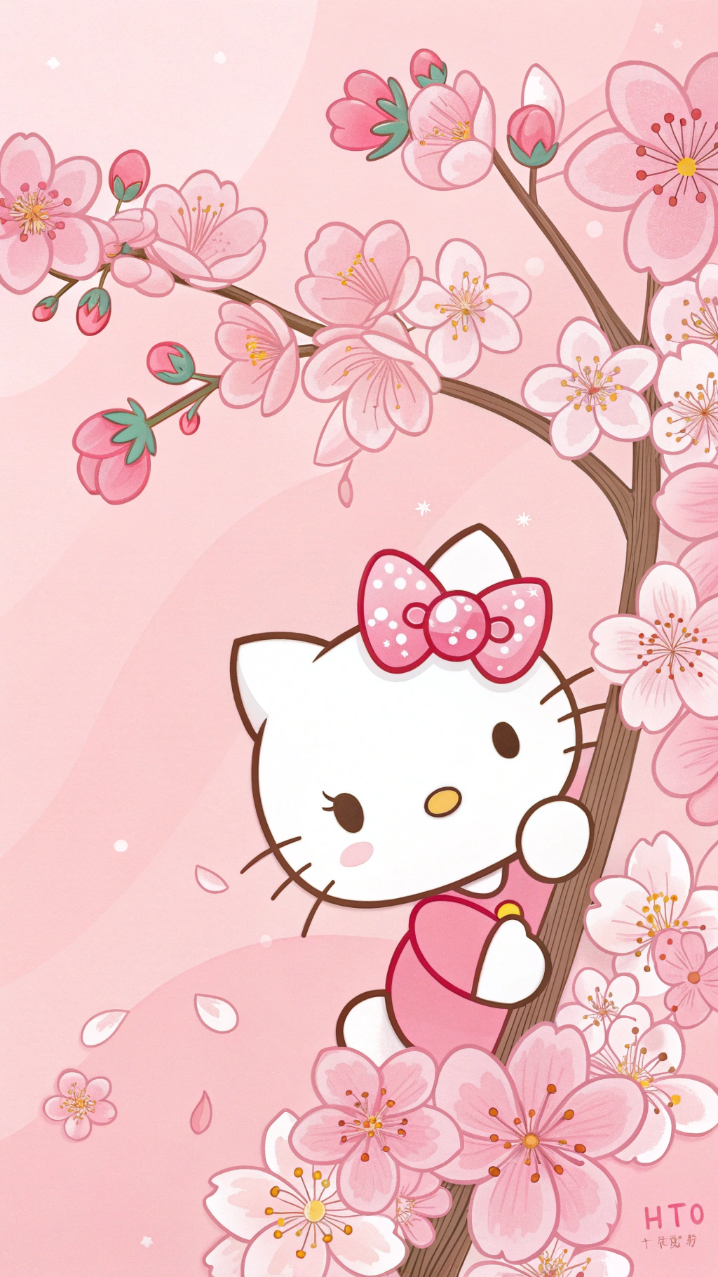 可爱Hello Kitty的秘密花影 壁纸