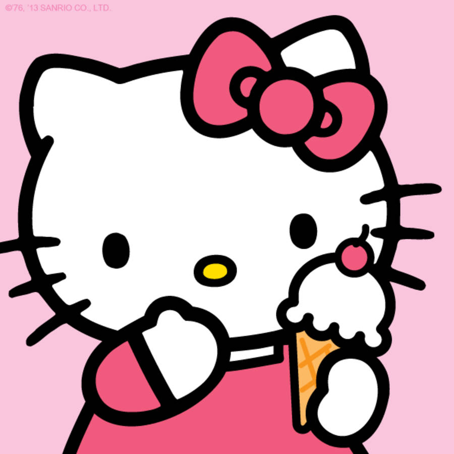 卡通Hello Kitty PFP冰淇淋 壁纸