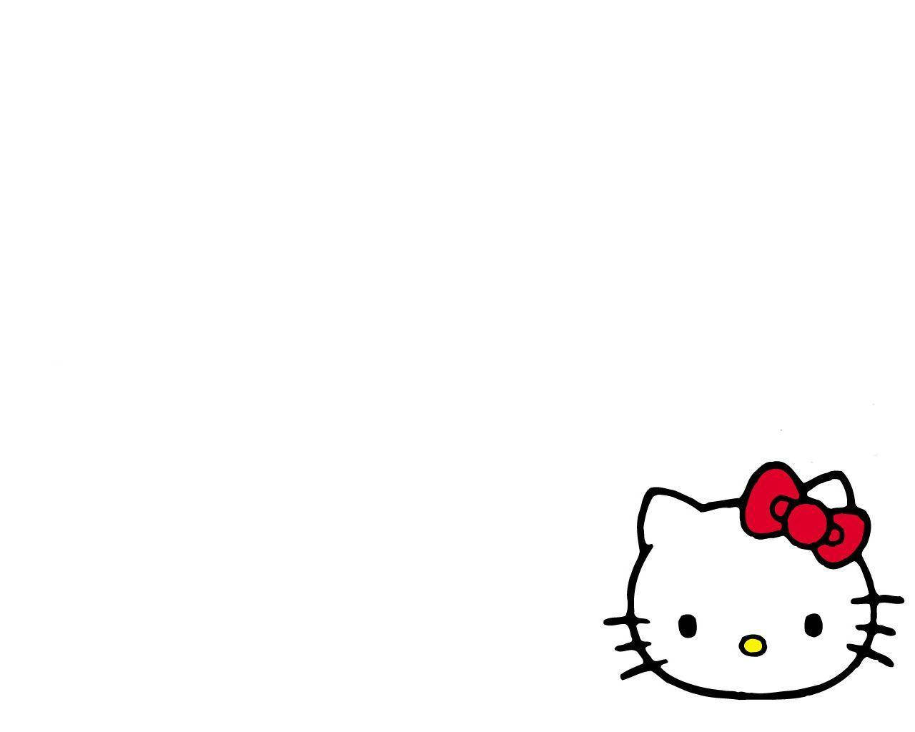白色全屏Hello Kitty 壁纸