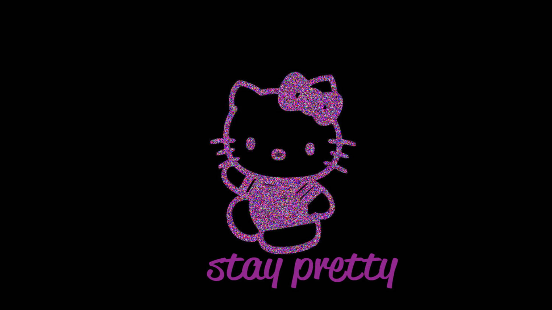 保持可爱黑色Hello Kitty 壁纸