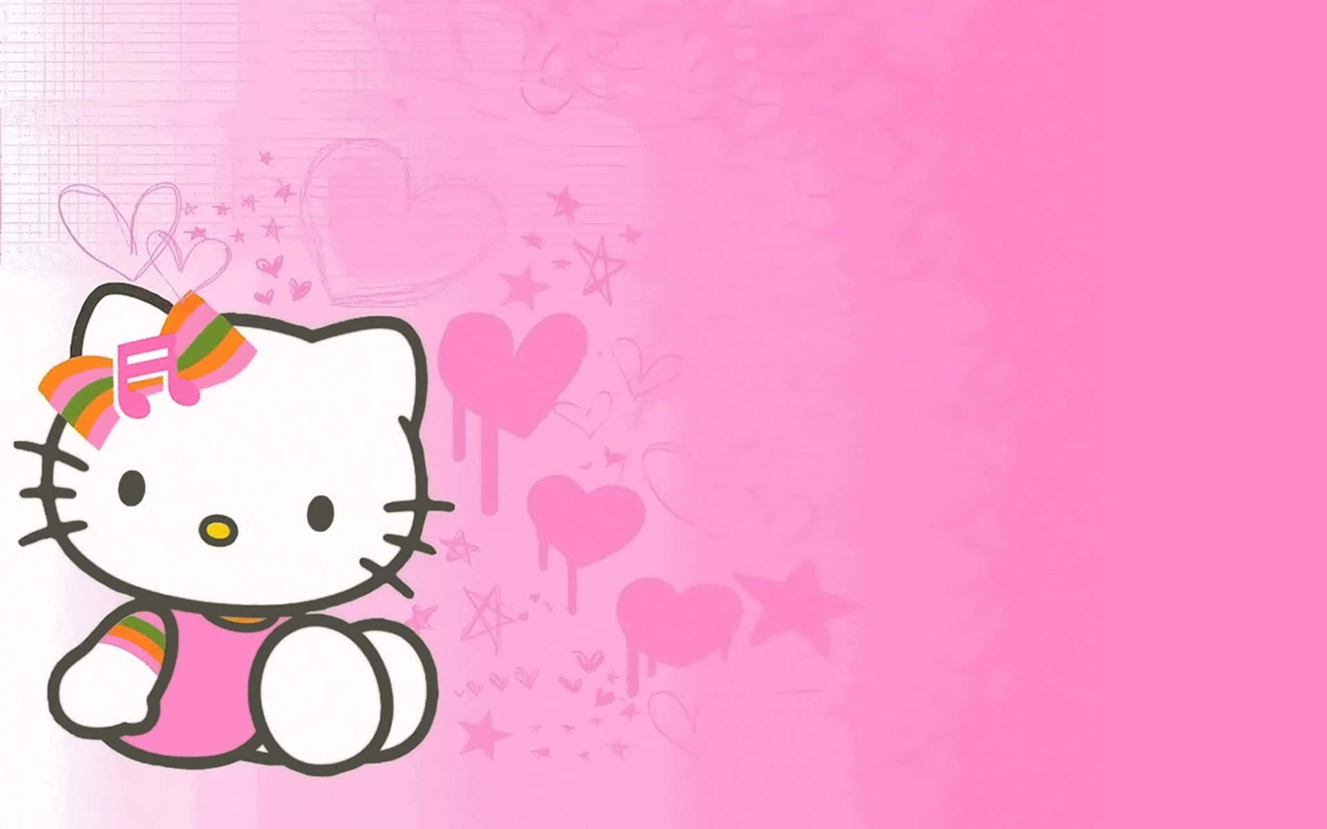 Hello Kitty 粉色美学背景 壁纸
