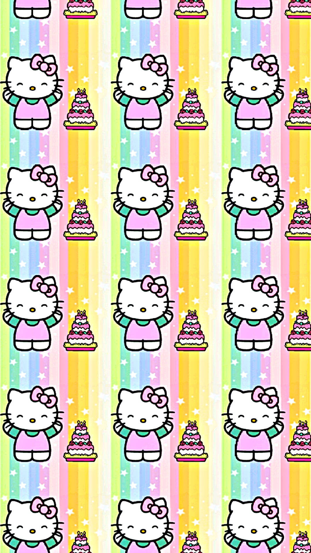 可爱柔和色调的Hello Kitty 壁纸