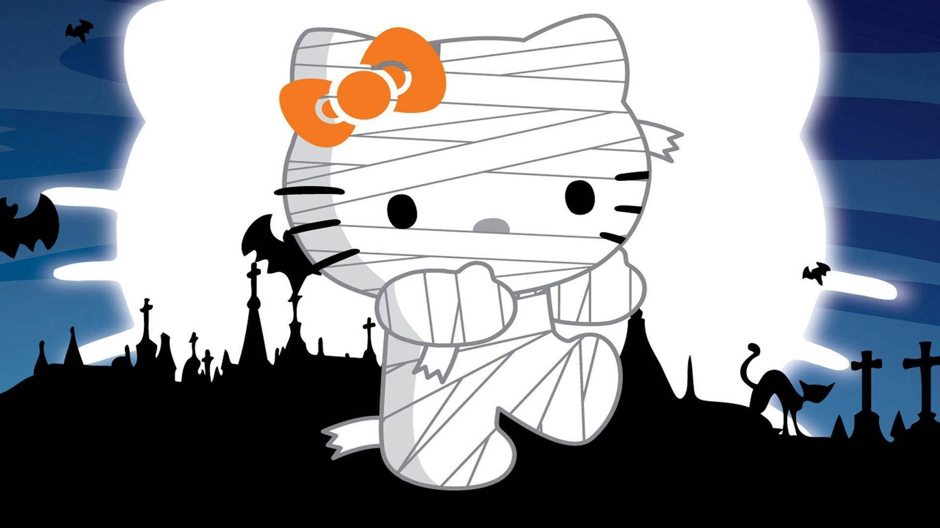 Hello Kitty 万圣节可爱木乃伊 壁纸