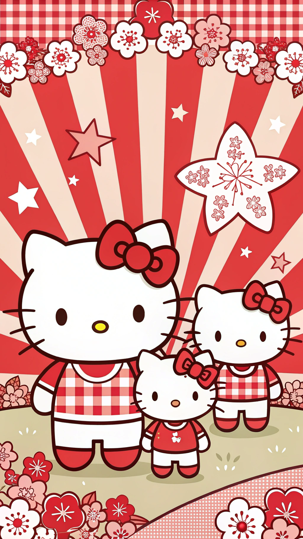 Hello Kitty 家族的爆炸性风格 壁纸