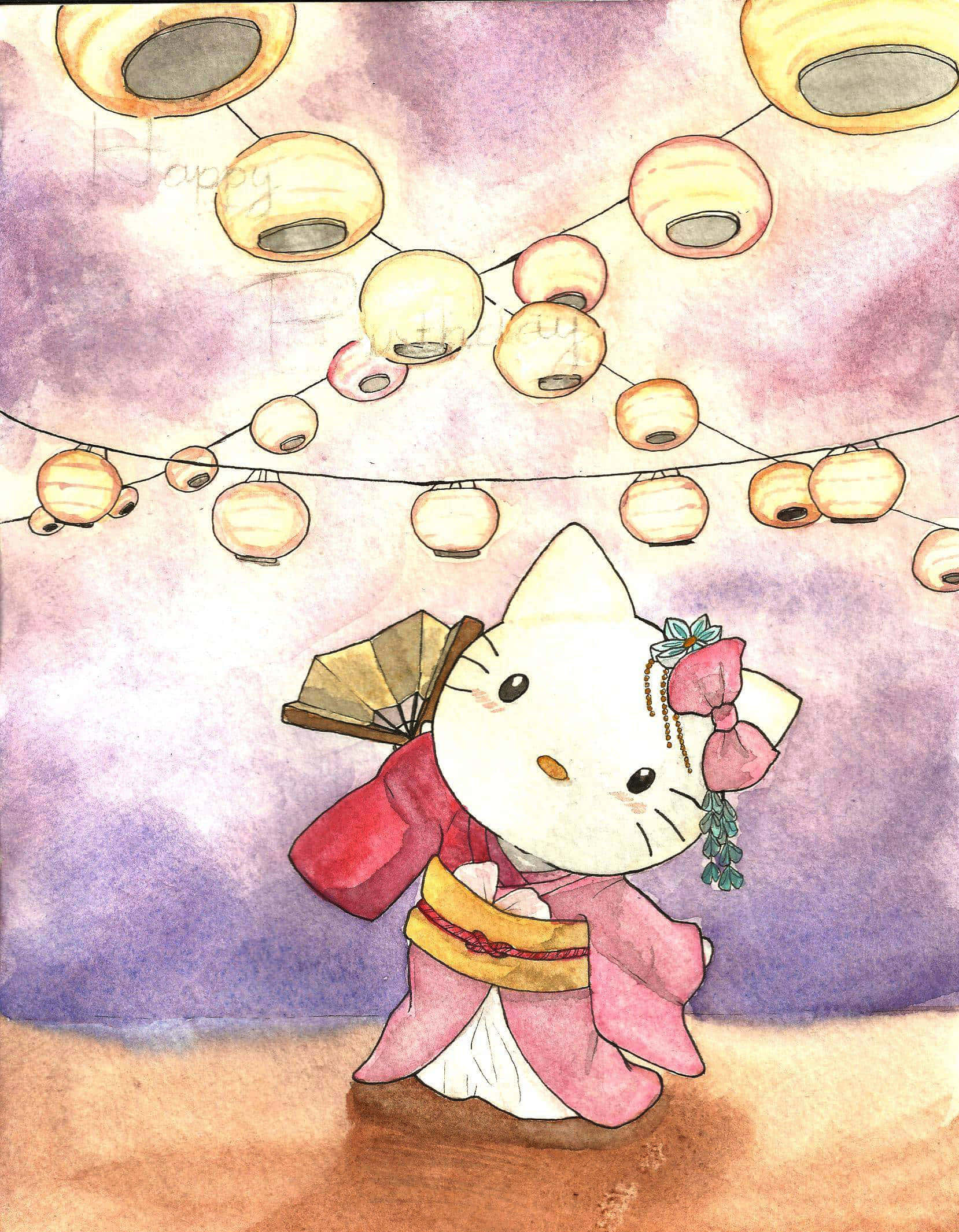 Hello Kitty 绘画 Sanrio 头像 壁纸
