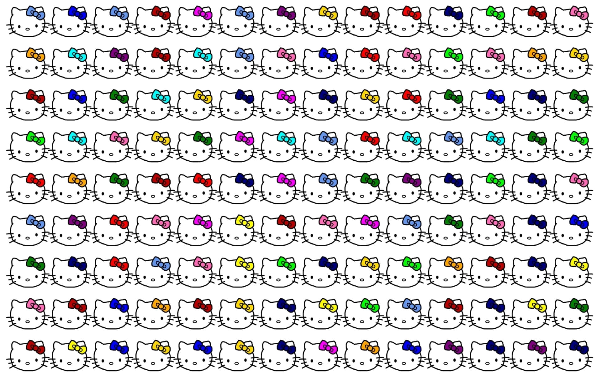 Hello Kitty 脸部图案背景 壁纸