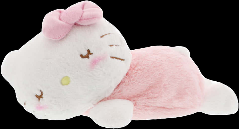 Hello Kitty 躺卧玩偶 壁纸