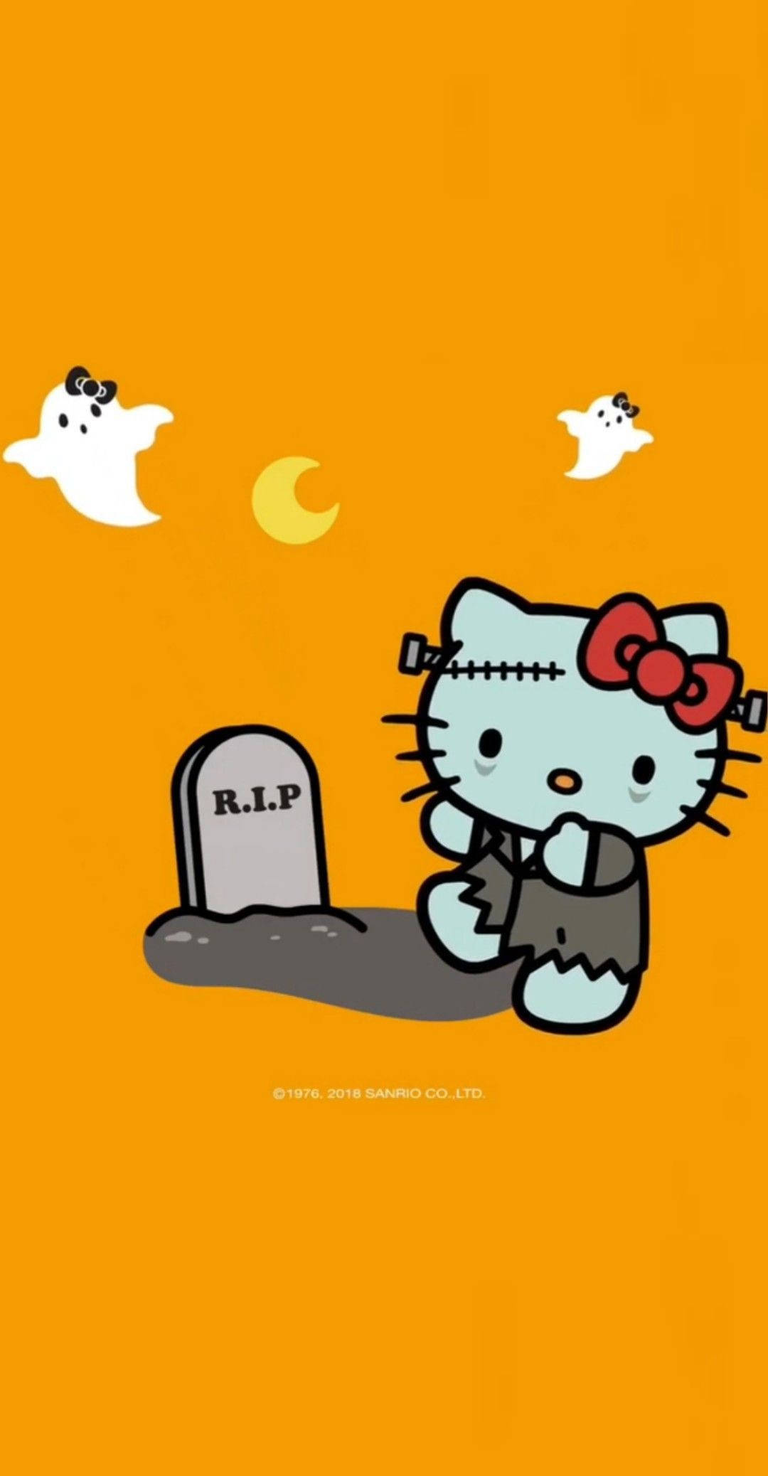 Hello Kitty万圣节墓地 壁纸