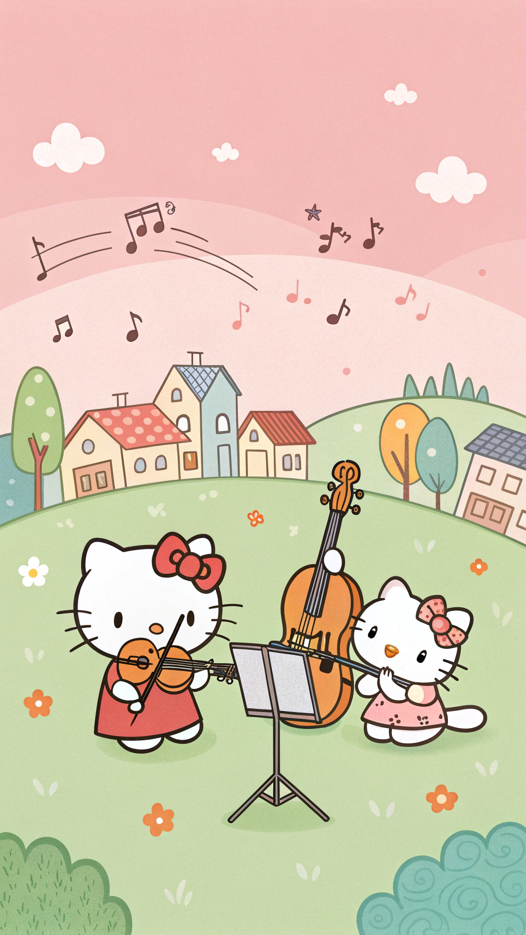 Hello Kitty的音乐才华令人惊叹 壁纸