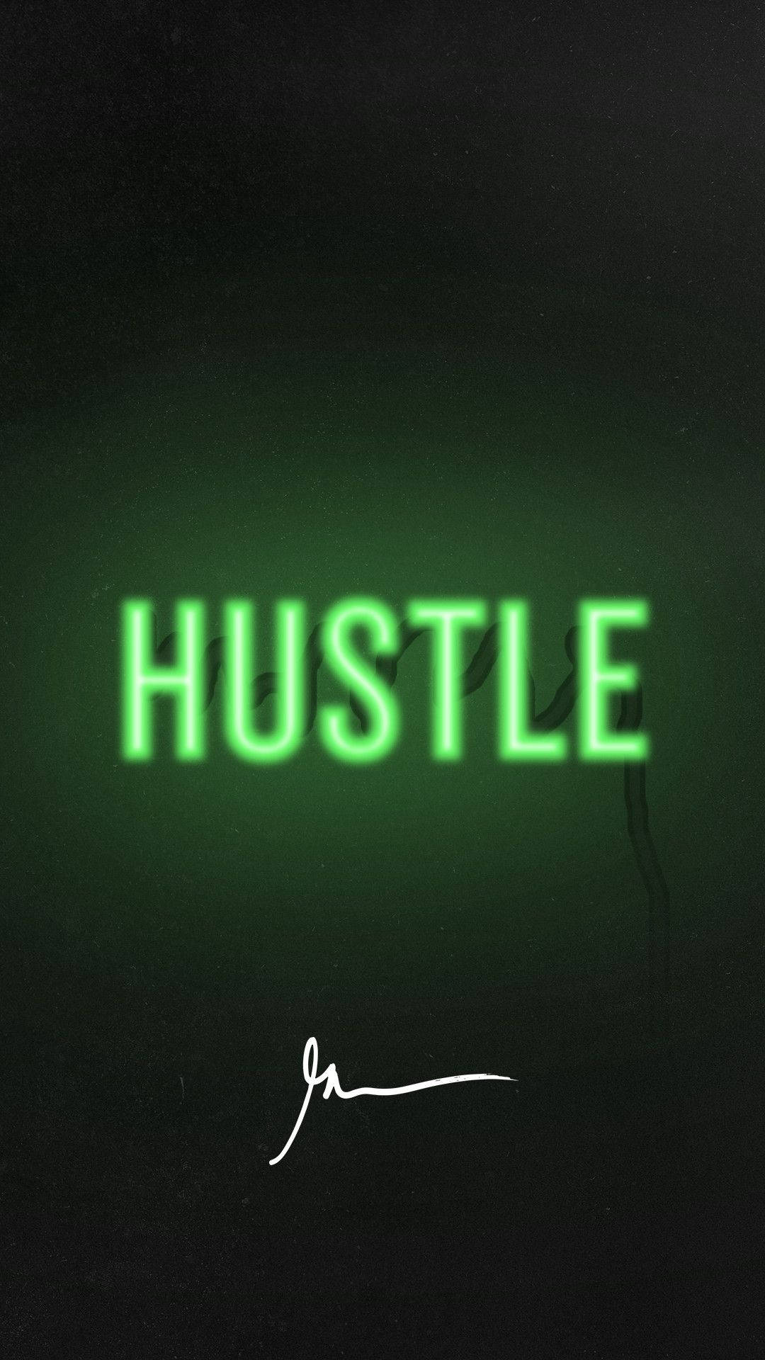 Hustle 纯绿 壁纸
