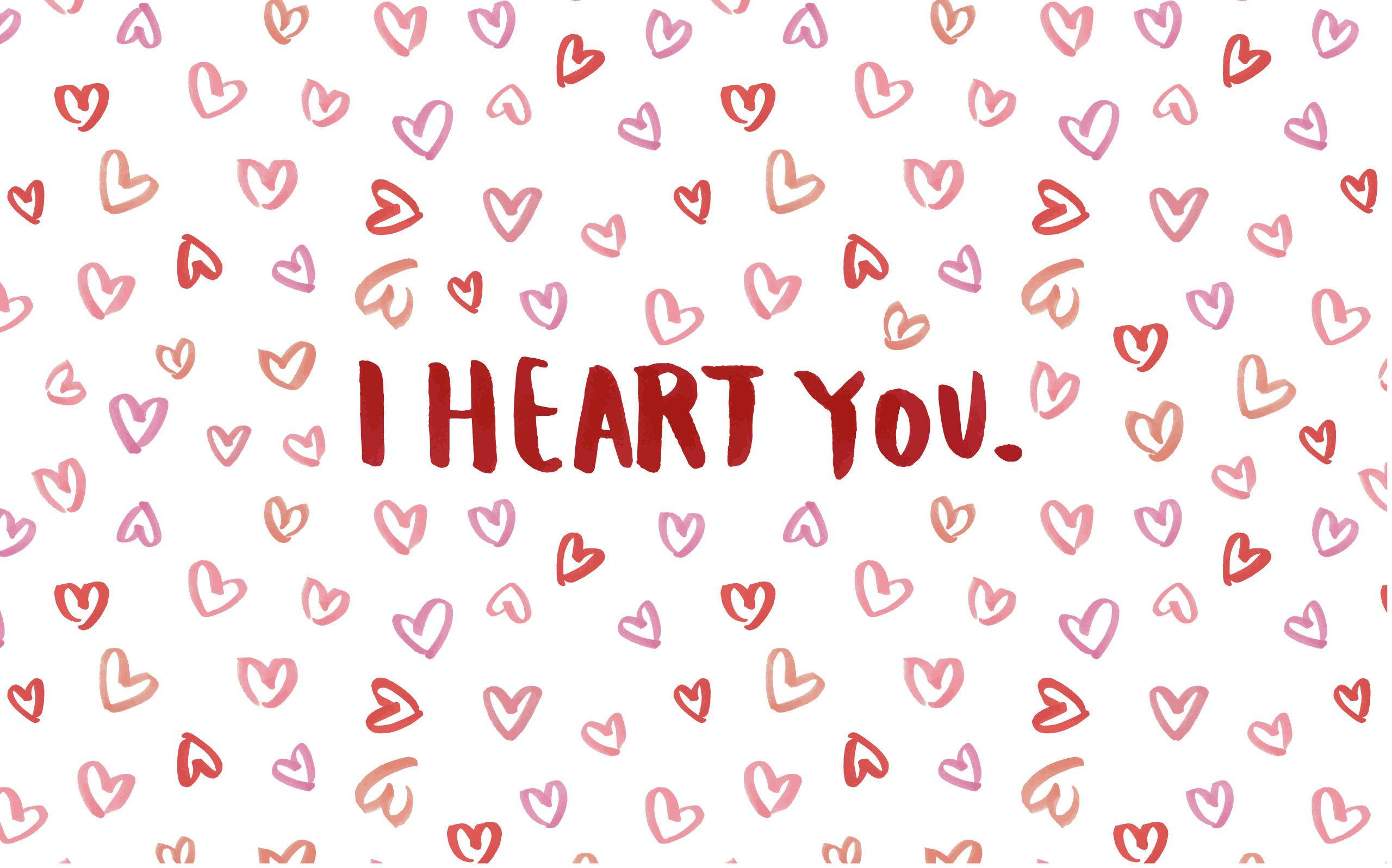 可爱美学 I Heart You 电脑壁纸 壁纸