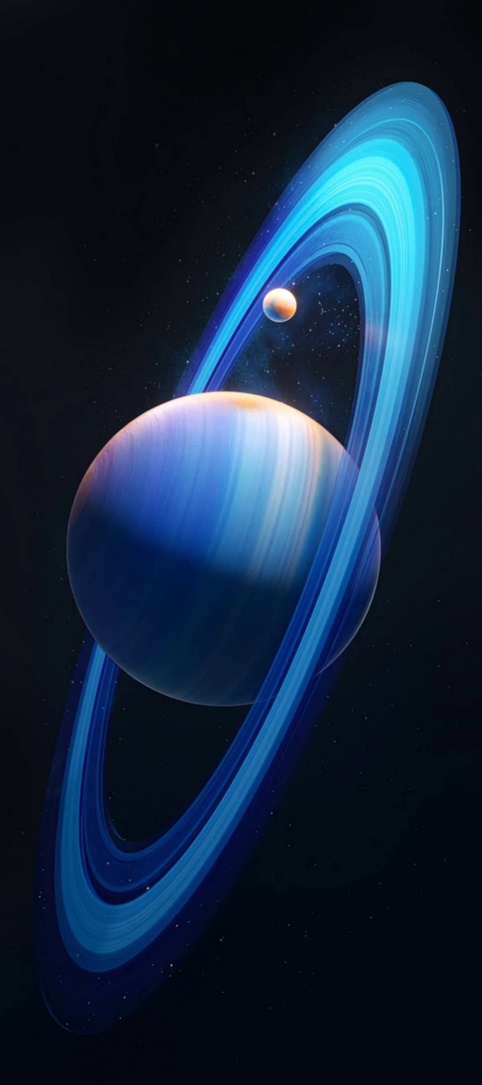 Infinix Zero 独特超蓝设计，以土星为背景 壁纸