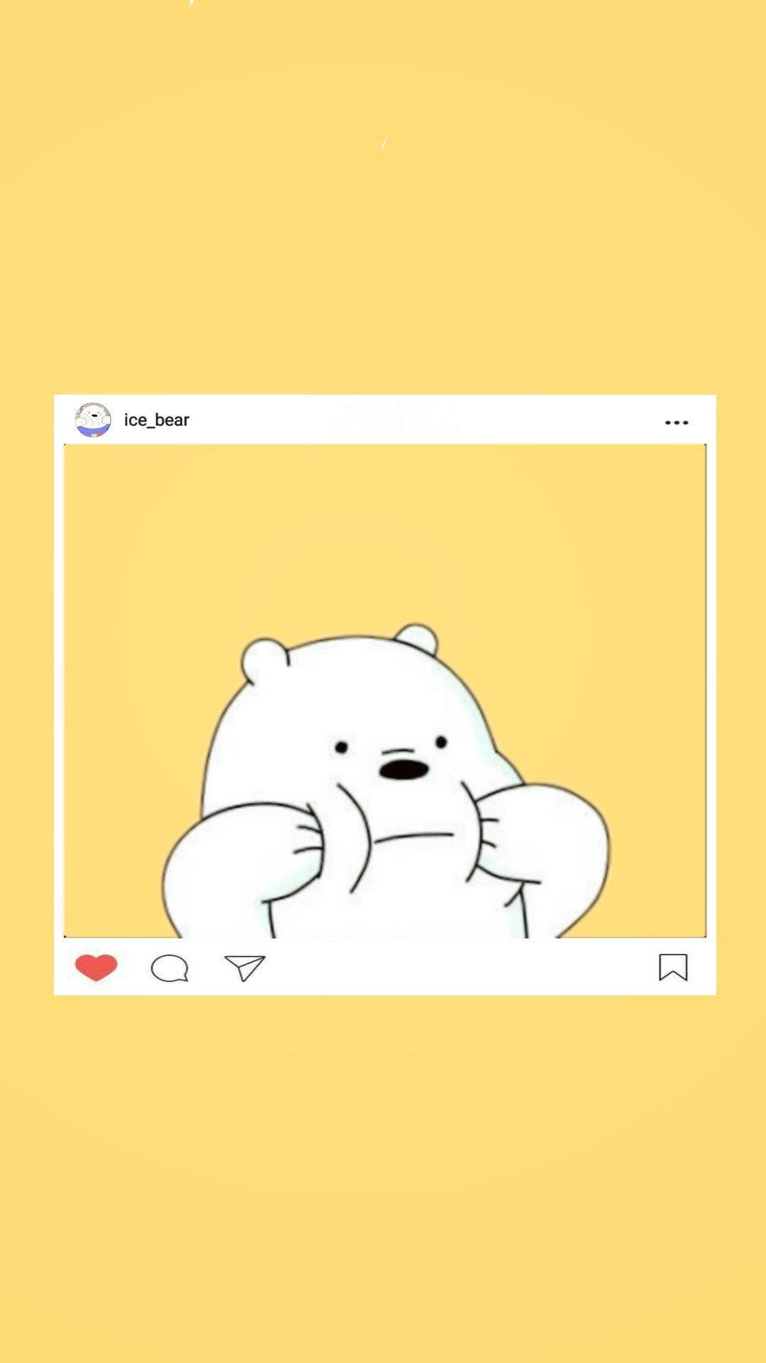 冰熊卡通Instagram点赞帖子 壁纸
