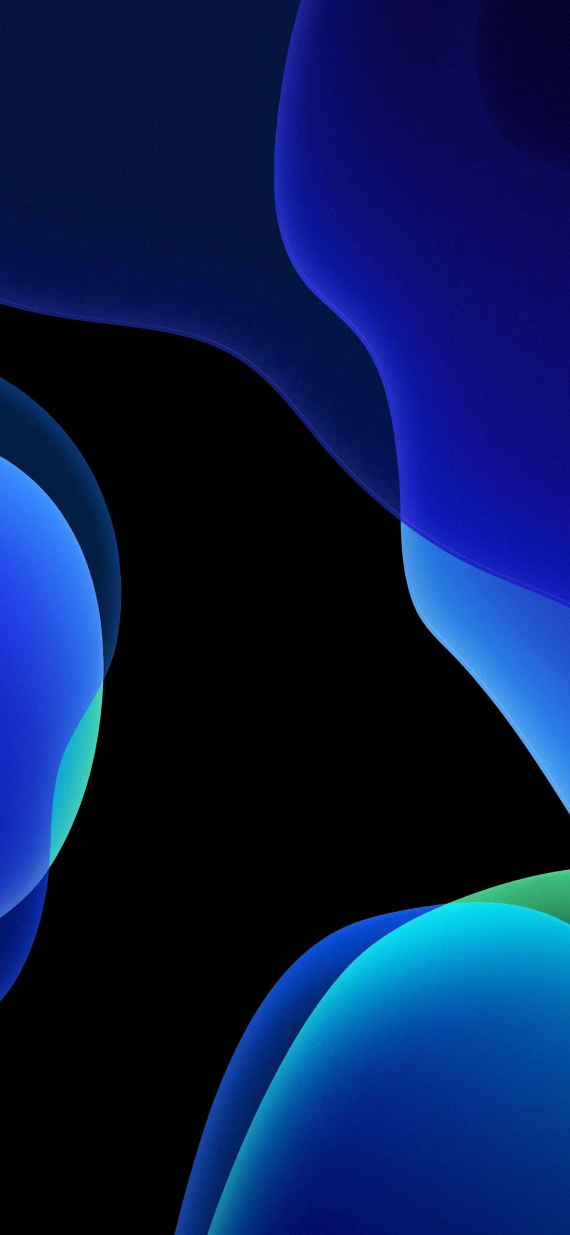 iOS 13 美学蓝绿色背景 壁纸