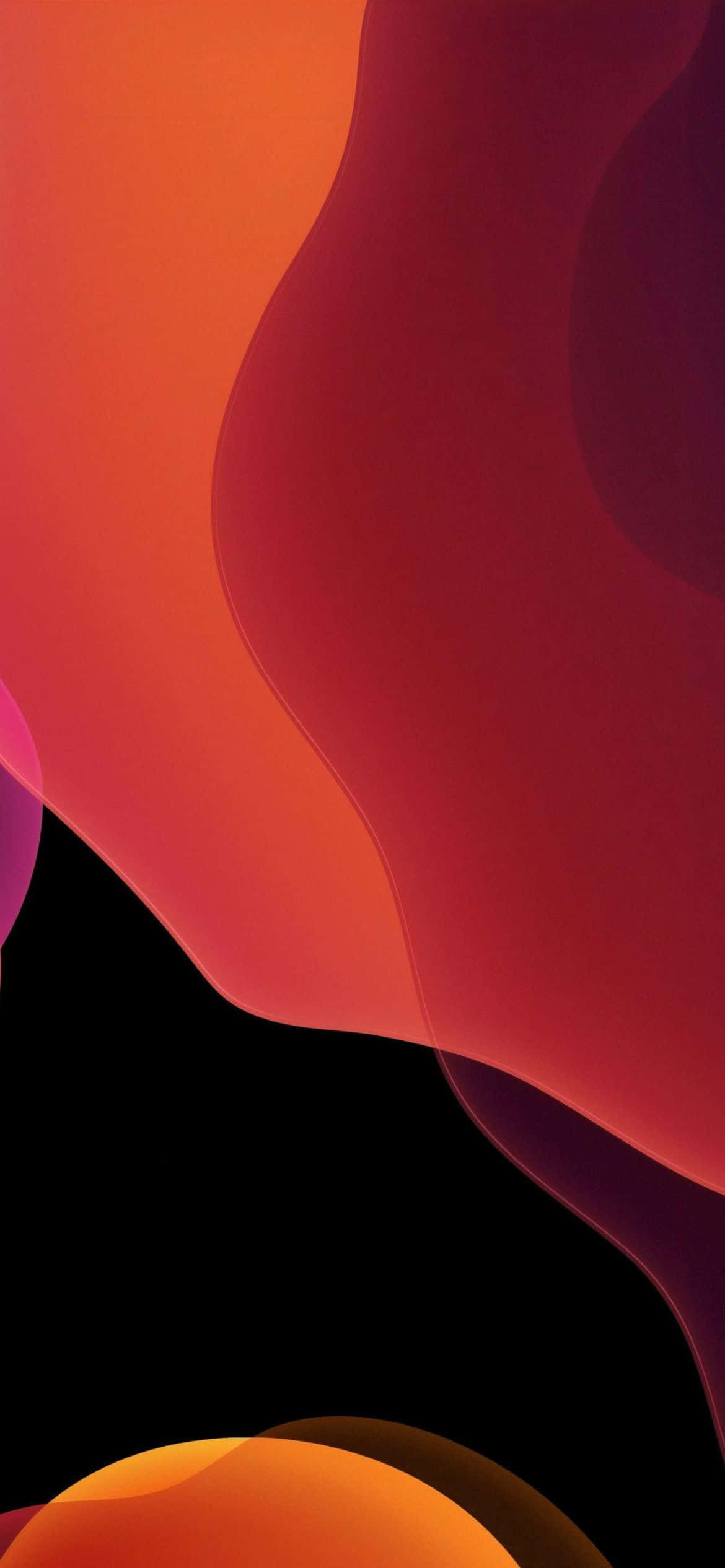 iOS 13 橙色与黑色背景 壁纸