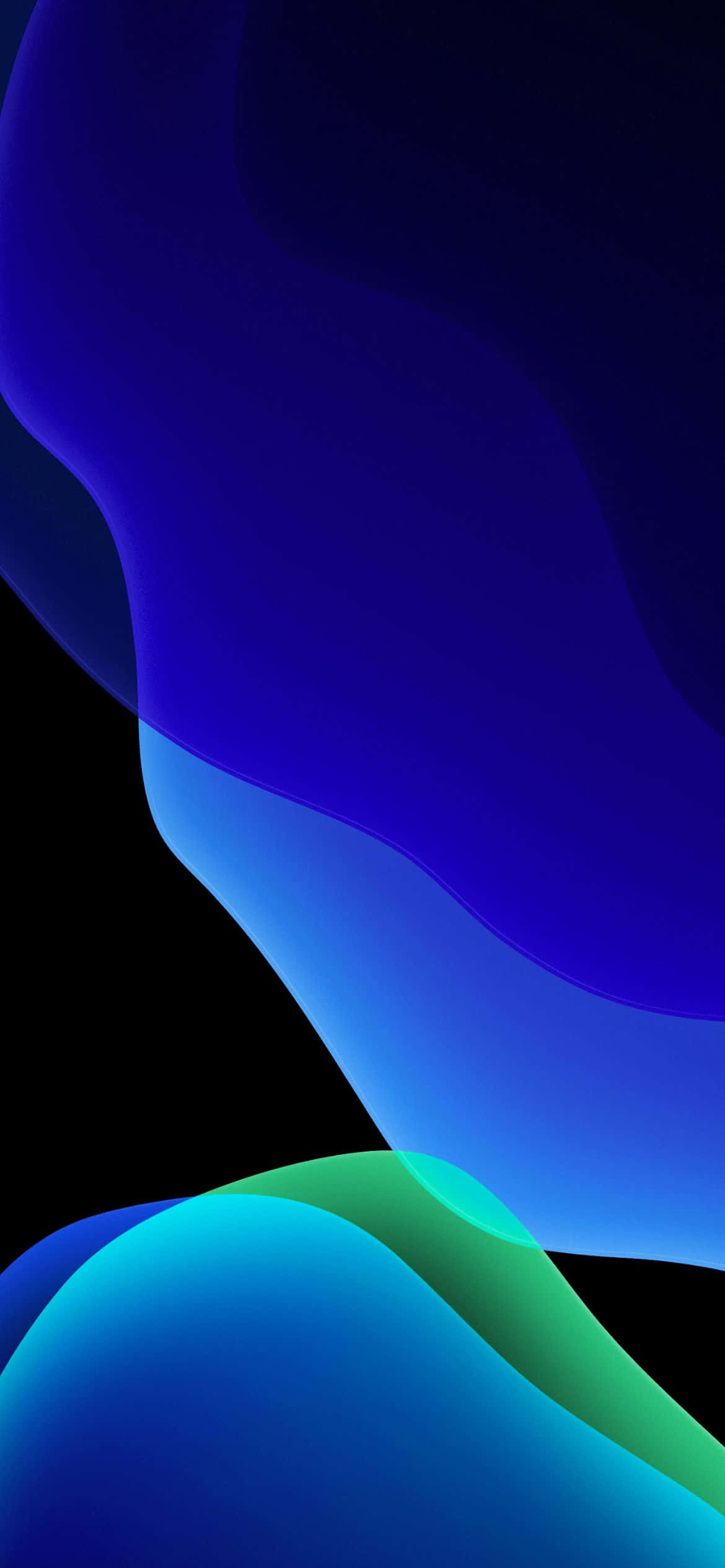 iOS 13蓝绿背景 壁纸