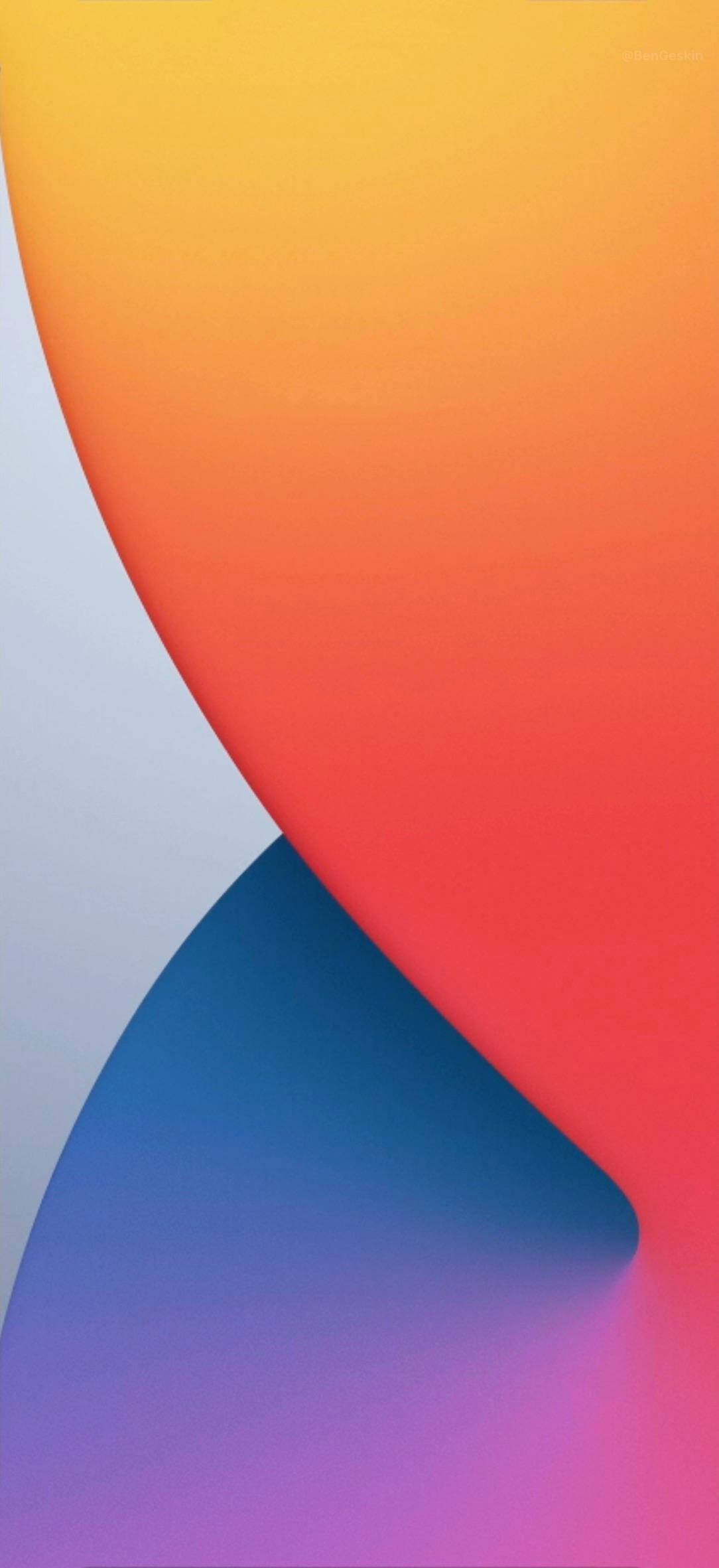 iOS 14 渐变弧线壁纸 壁纸