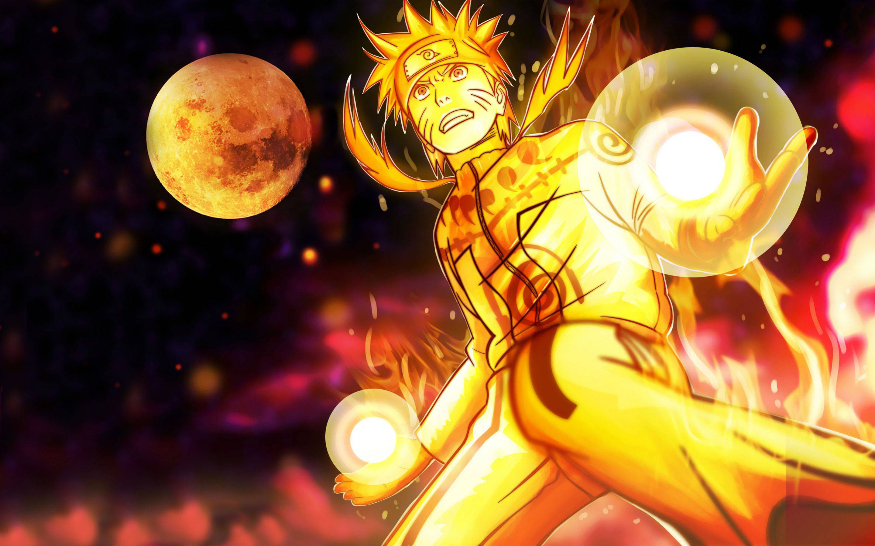 查克拉模式鸣人iPad壁纸 壁纸