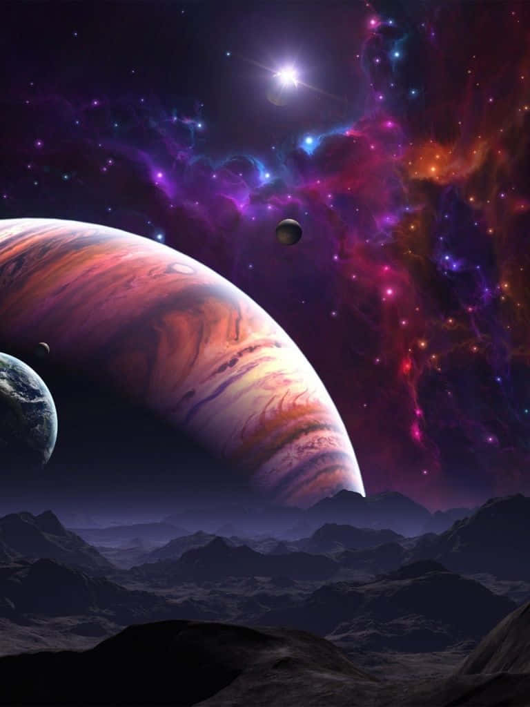 行星与银河壮丽iPad壁纸 壁纸