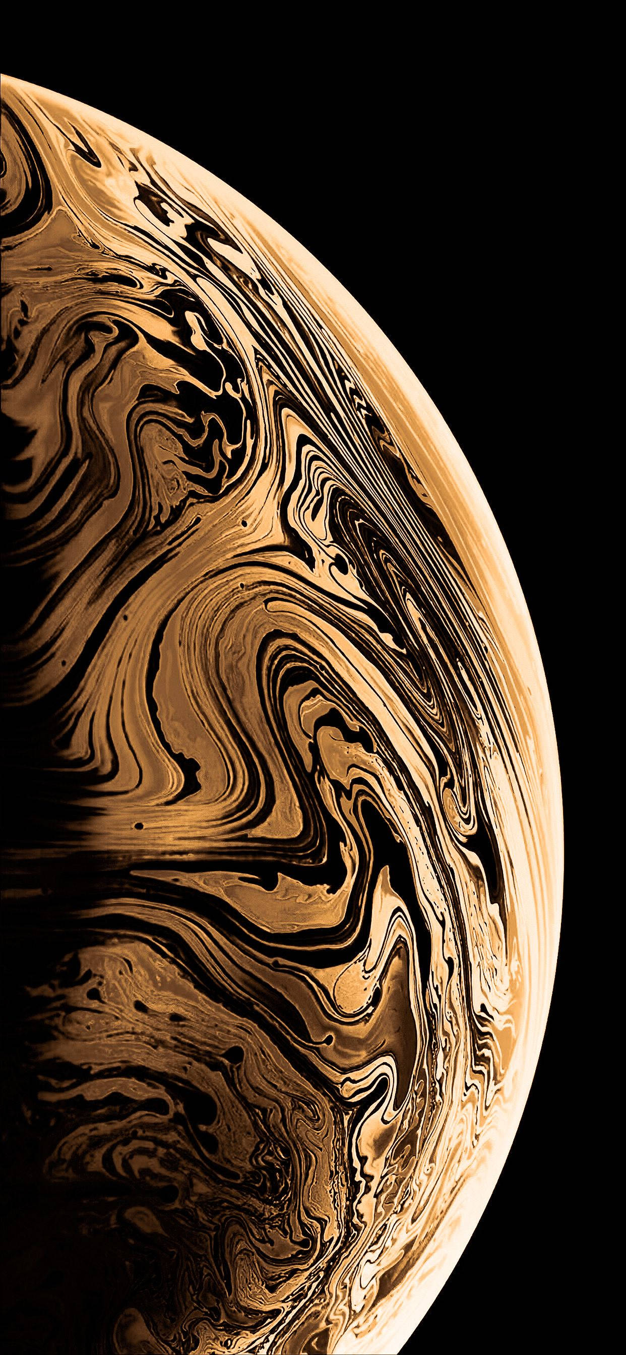 iPhone 12 Pro Max 金色星球 壁纸