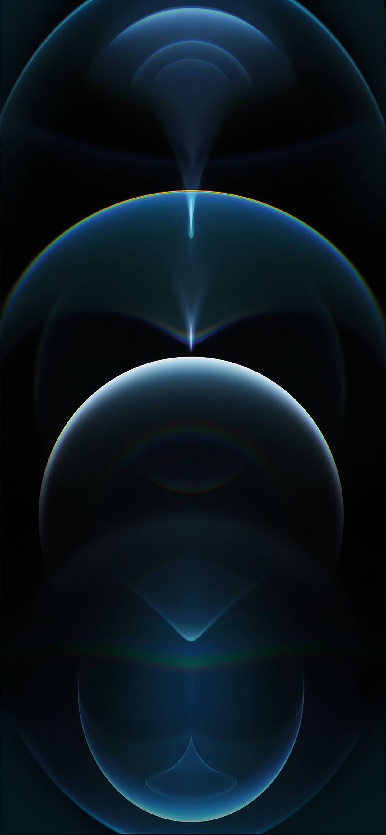 iPhone 13 蓝色抽象圆圈 壁纸