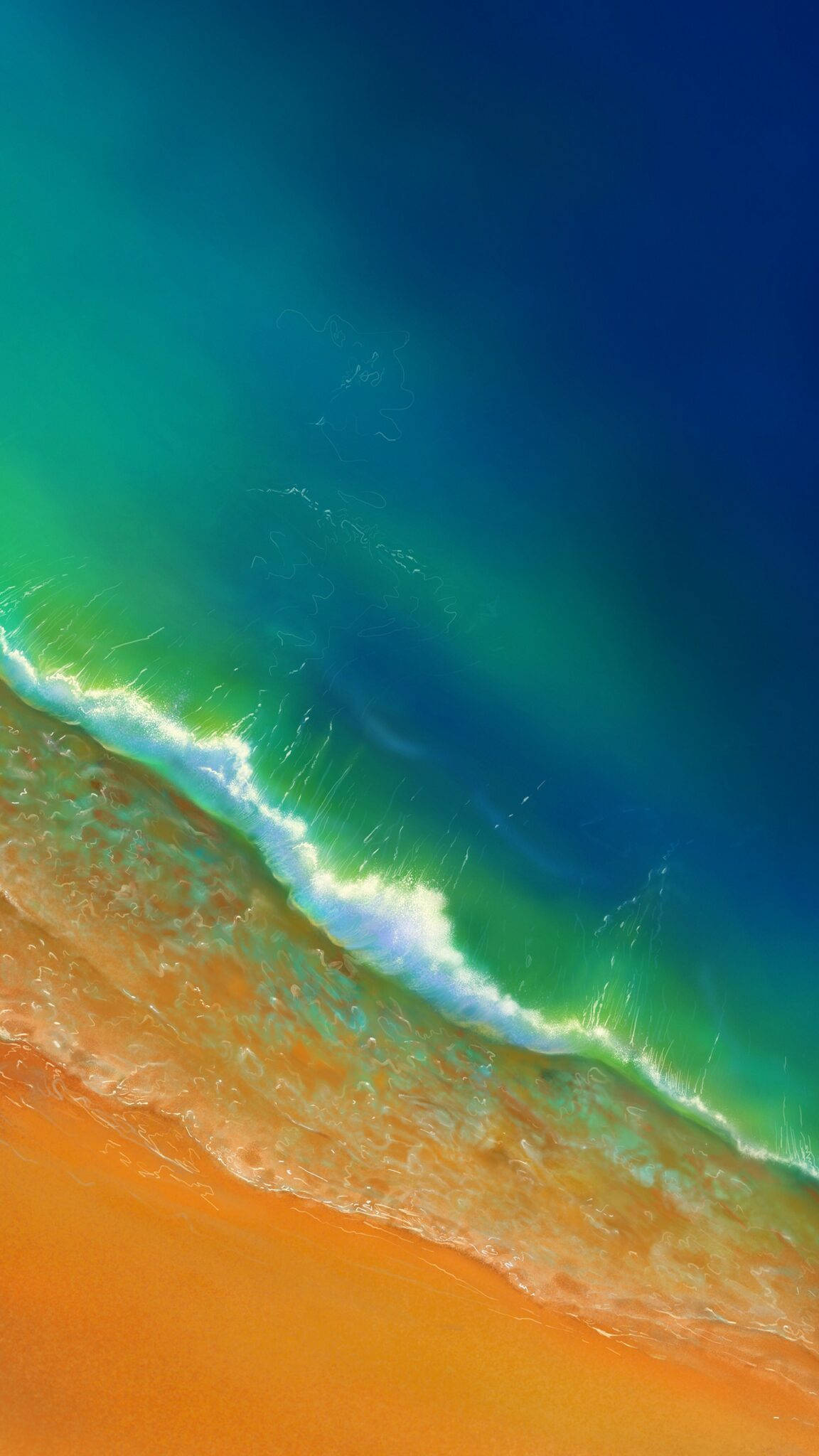 iPhone 14 绿色海岸 壁纸