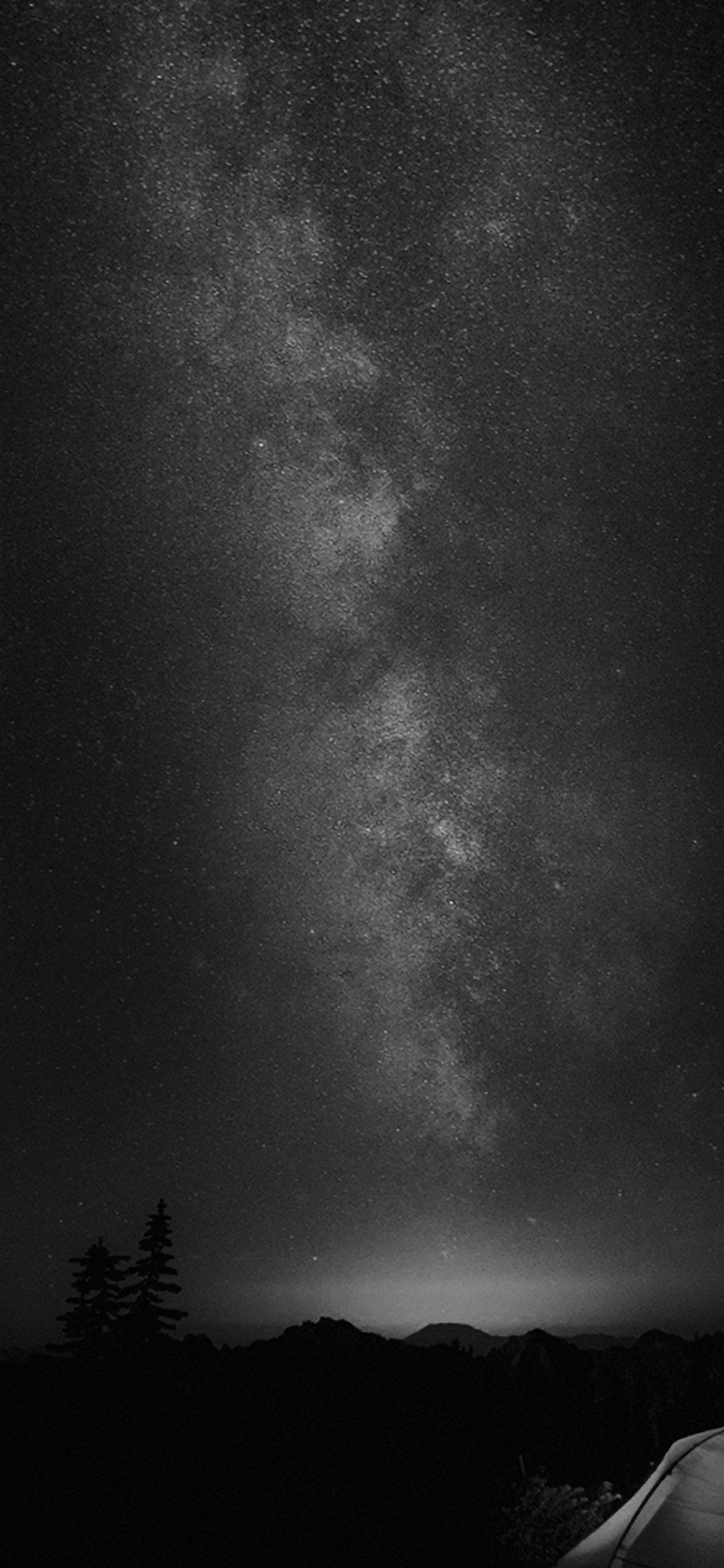 星夜黑色苹果 iPhone 壁纸