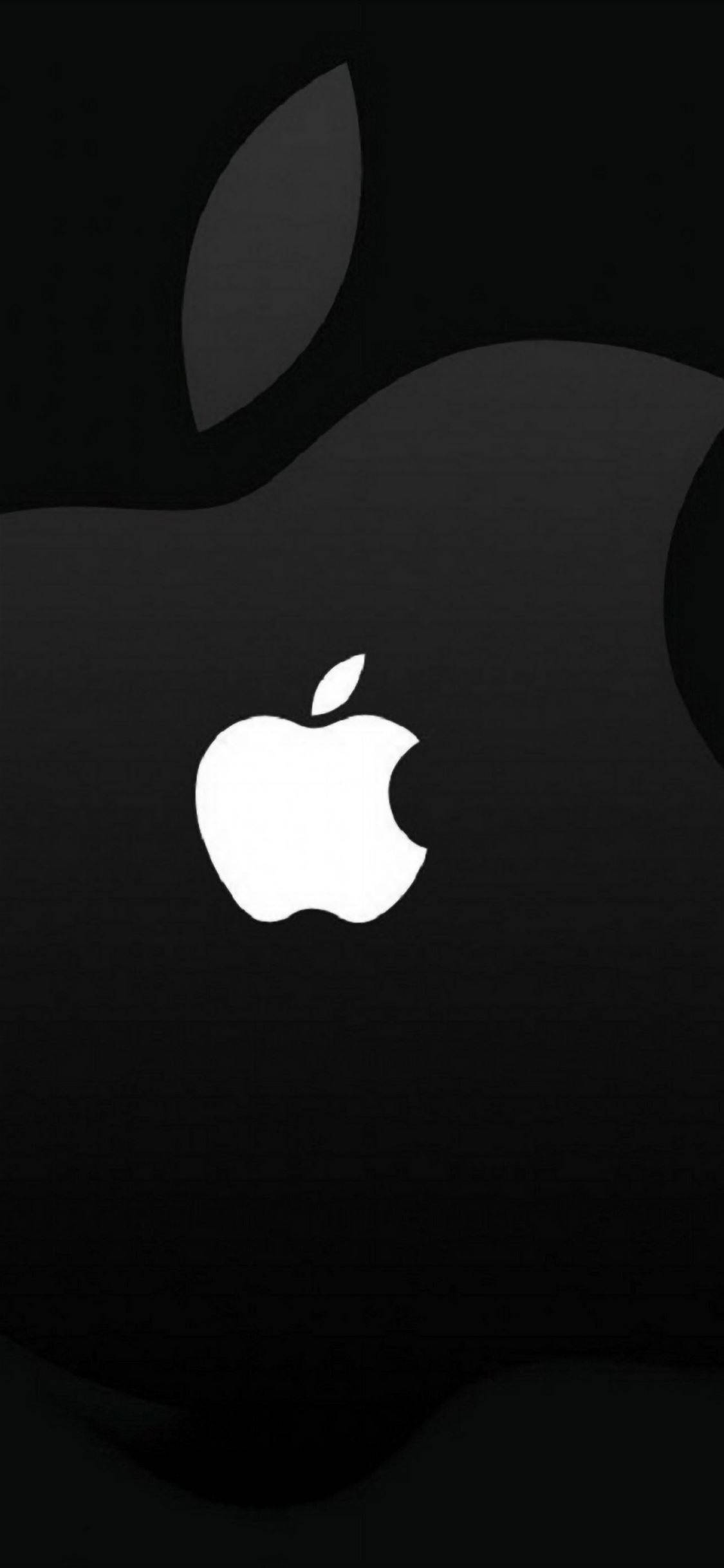 白色苹果标志暗色iPhone壁纸 壁纸