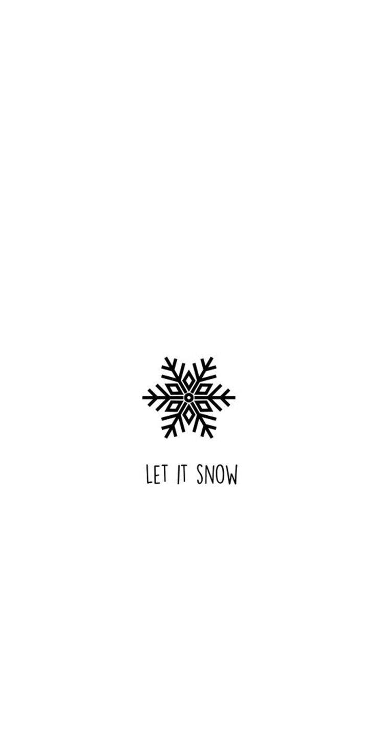 简约可爱圣诞iPhone壁纸：雪花飘落 壁纸