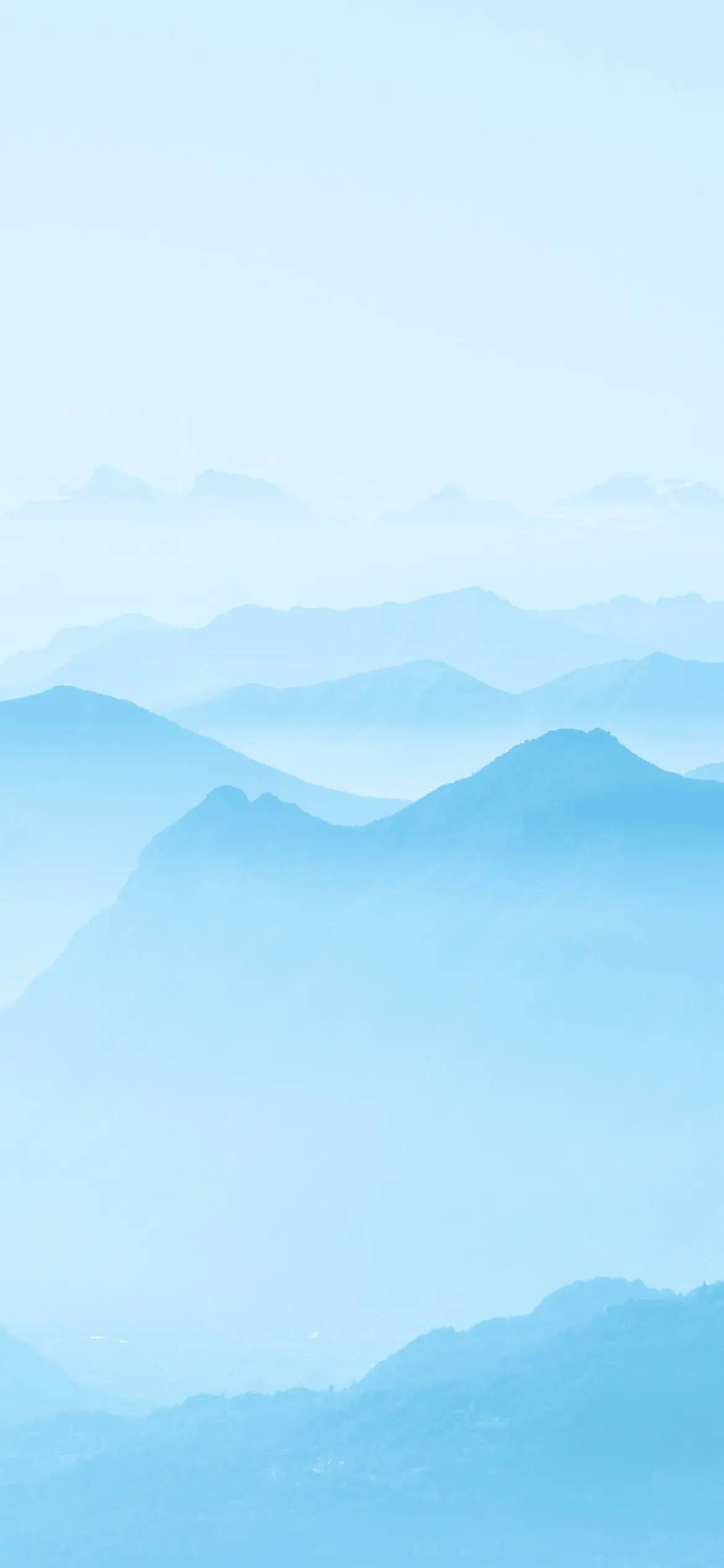 山景艺术浅蓝美学iPhone壁纸 壁纸