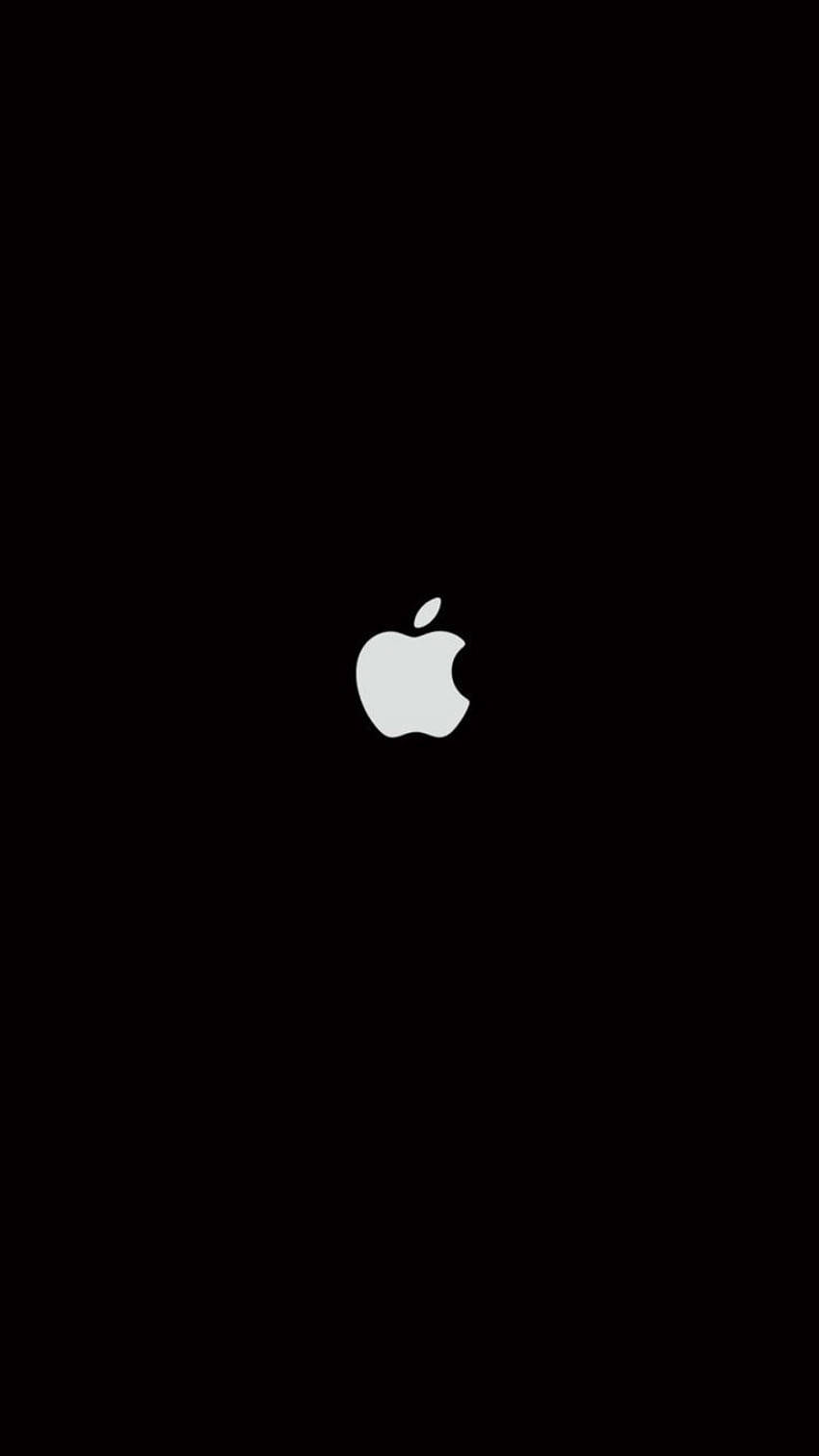 纯黑苹果iPhone标志 壁纸