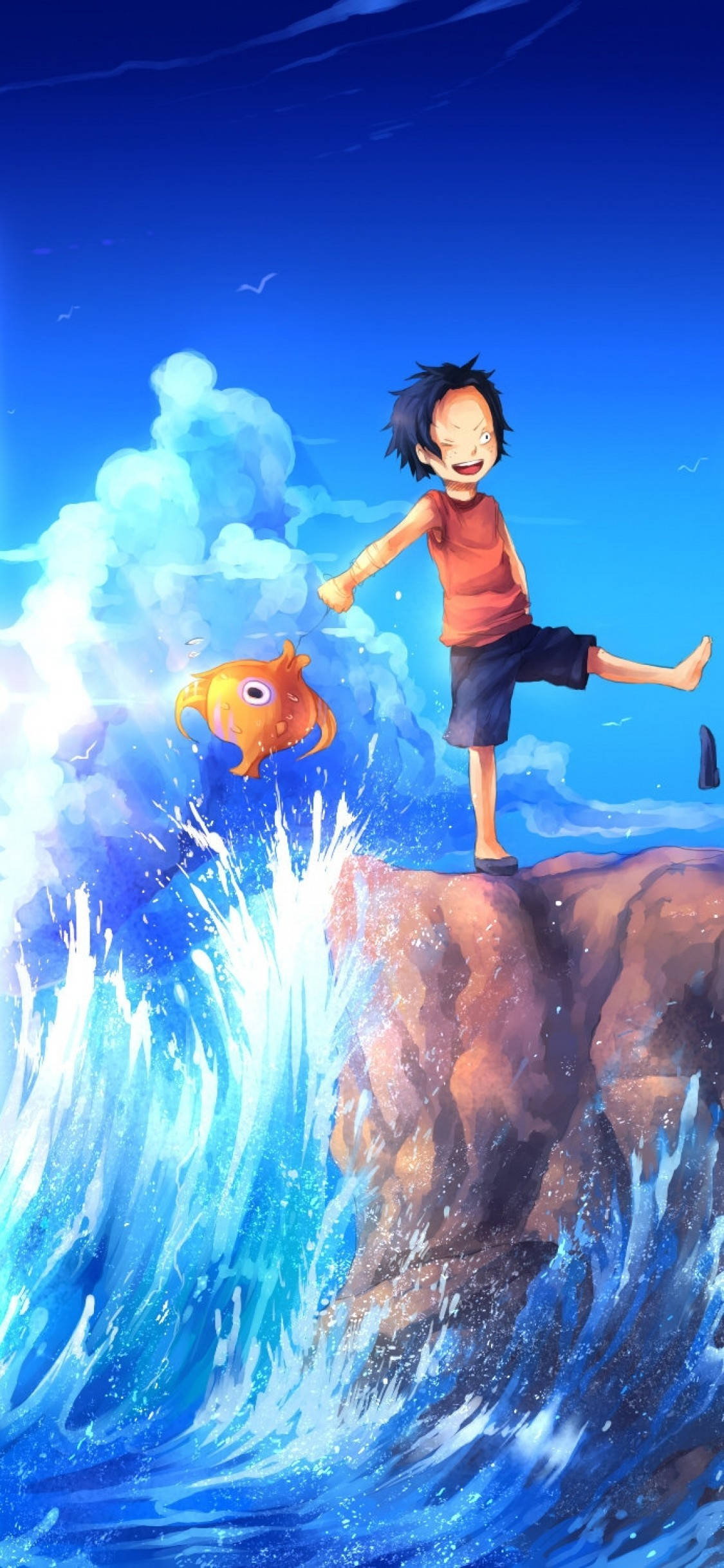 路飞海洋漫步海贼王iPhone壁纸 壁纸