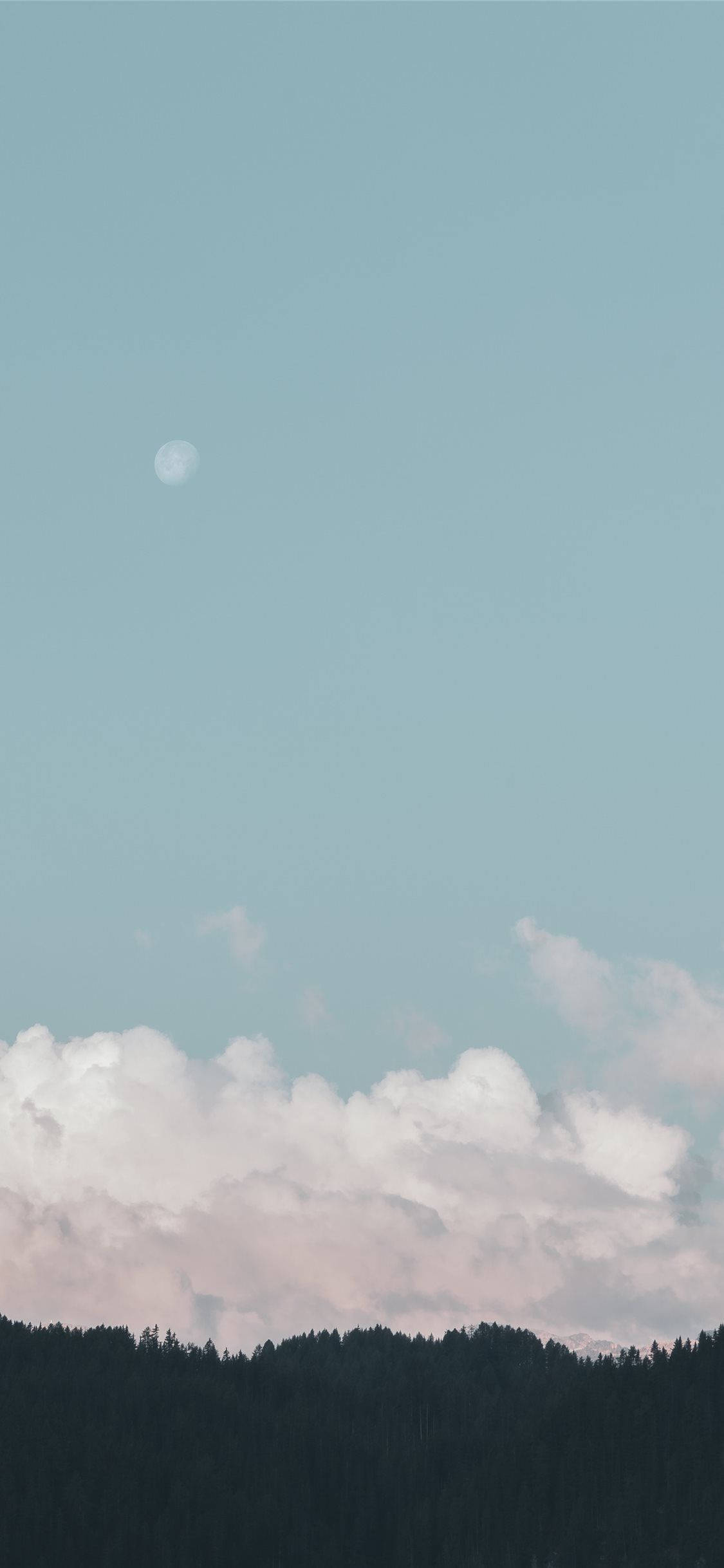 蓝色天空粉彩iPhone 壁纸