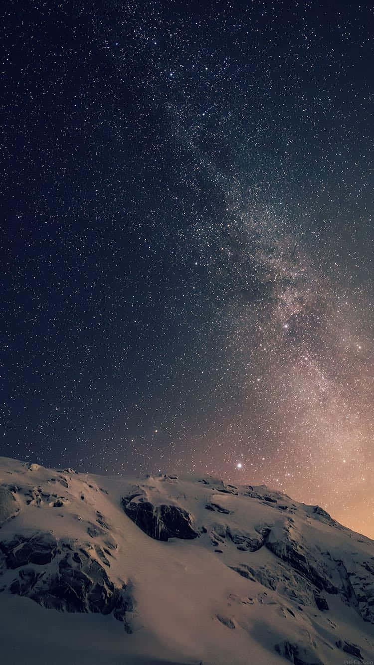 iPhone 5s 原版星空山景 壁纸