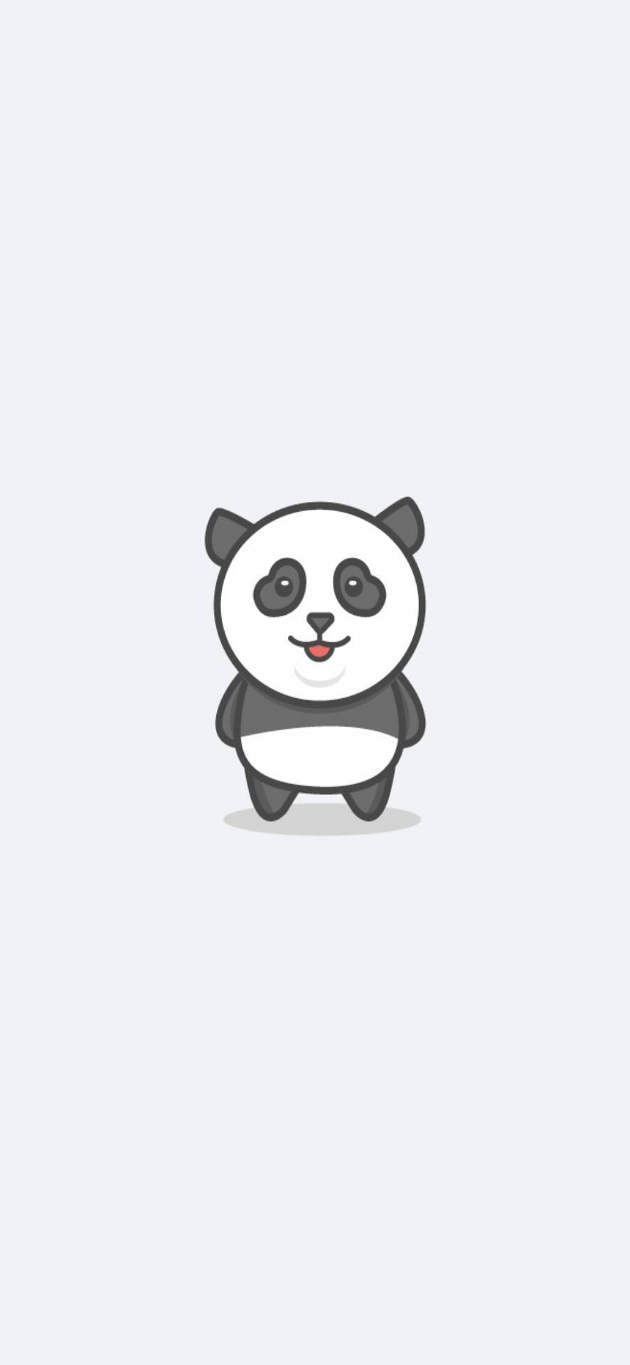 白色可爱熊猫 iPhone 壁纸