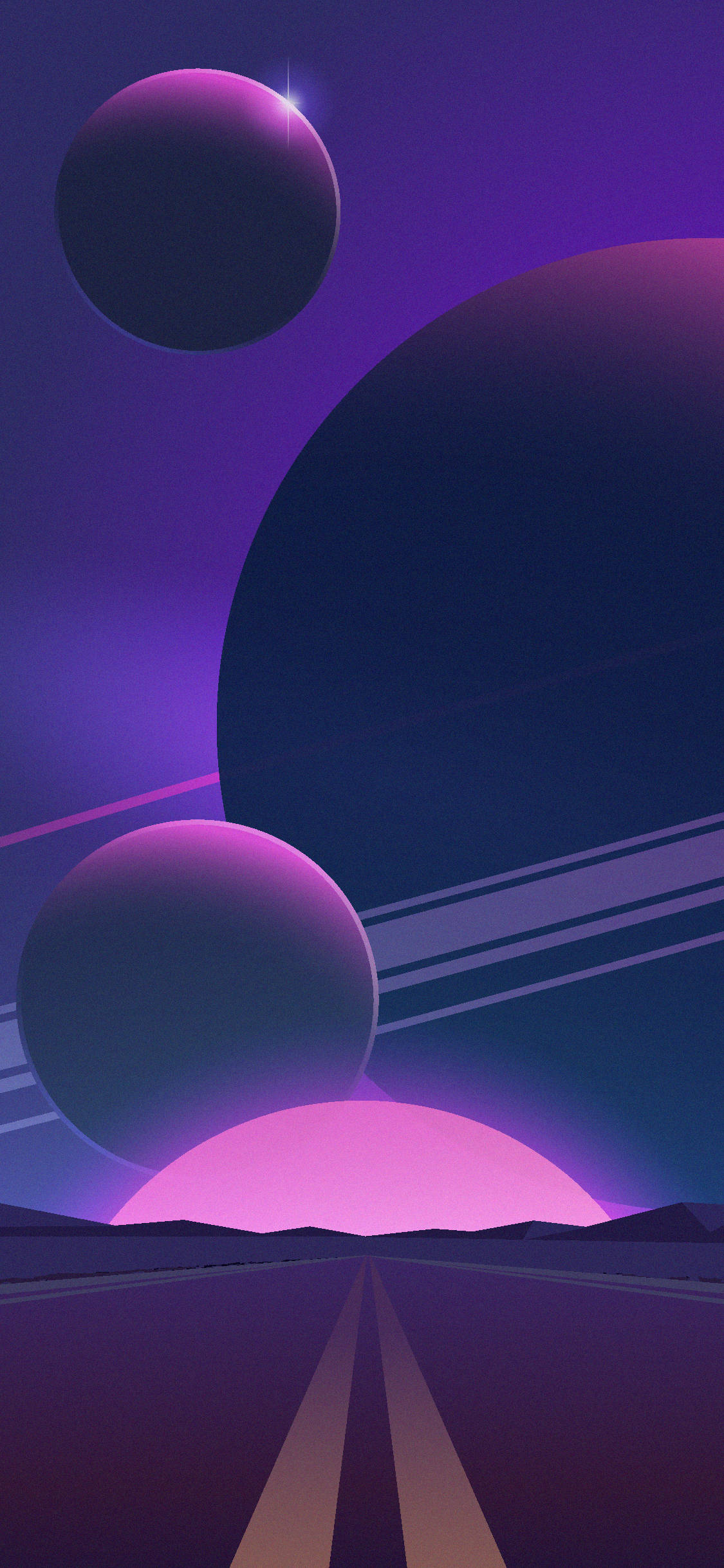 iPhone 7 Plus 太空行星数字 壁纸